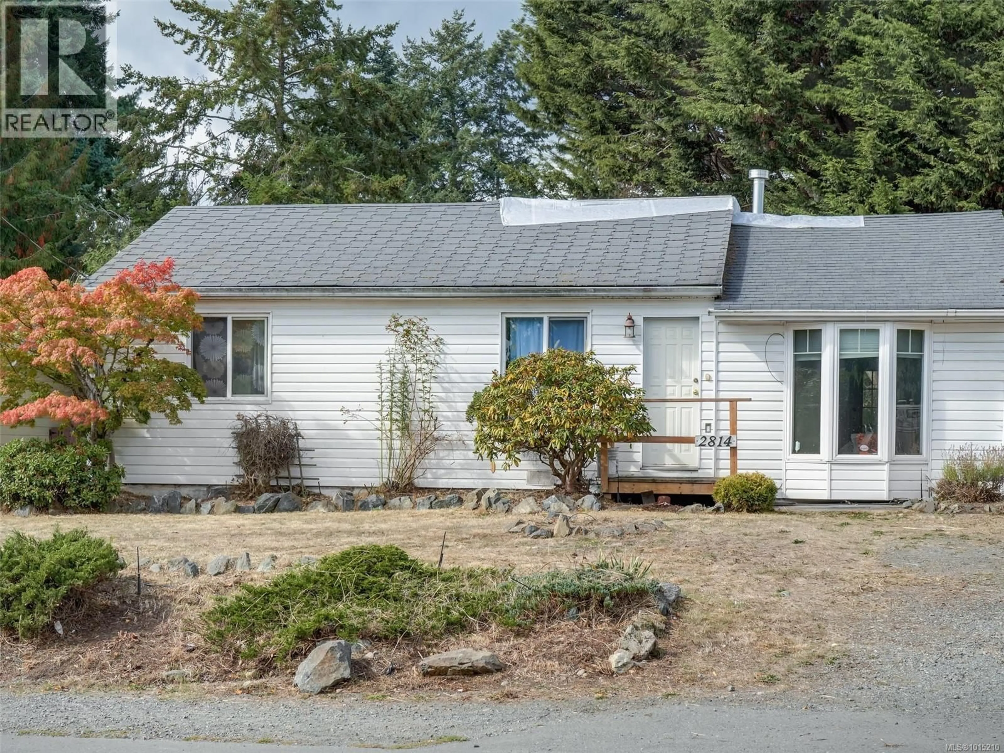 Home with vinyl exterior material, street for 2814 CARLOW ROAD, Langford British Columbia V9B4E3