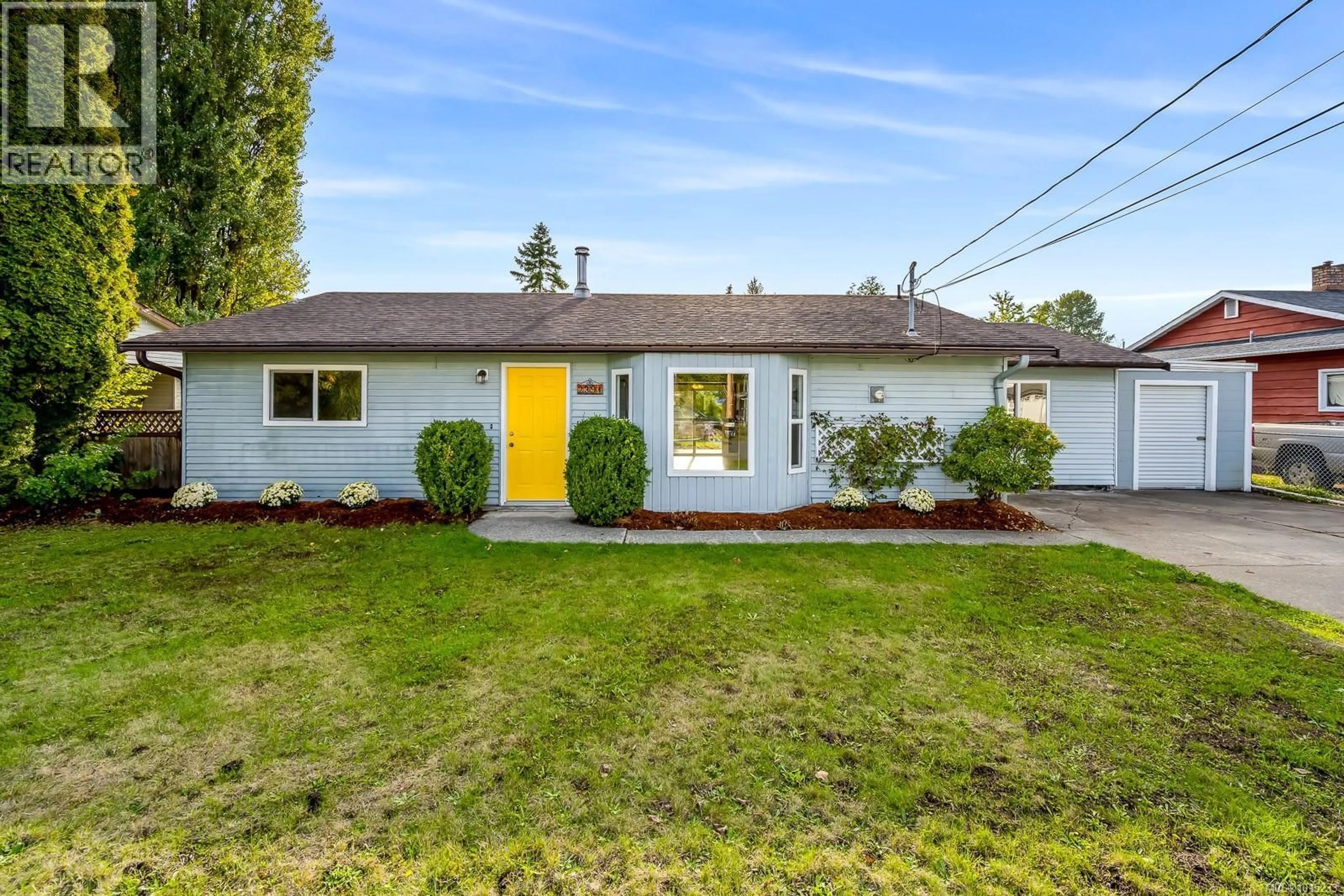 Home with vinyl exterior material, street for 2391 TULL AVENUE, Courtenay British Columbia V9N7S1