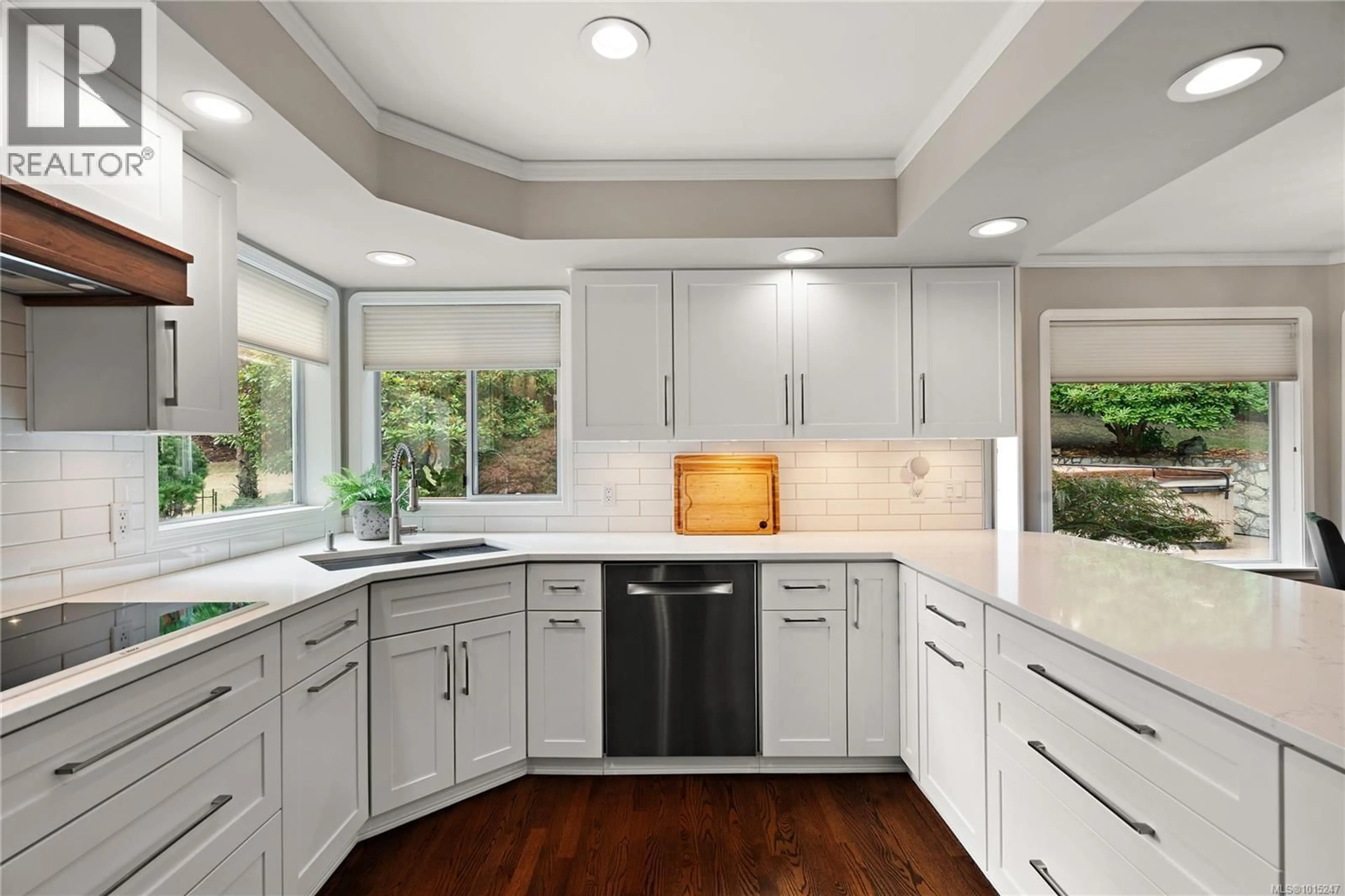 Contemporary kitchen, ceramic/tile floor for 8650 RICHLAND PLACE, North Saanich British Columbia V8L5E3