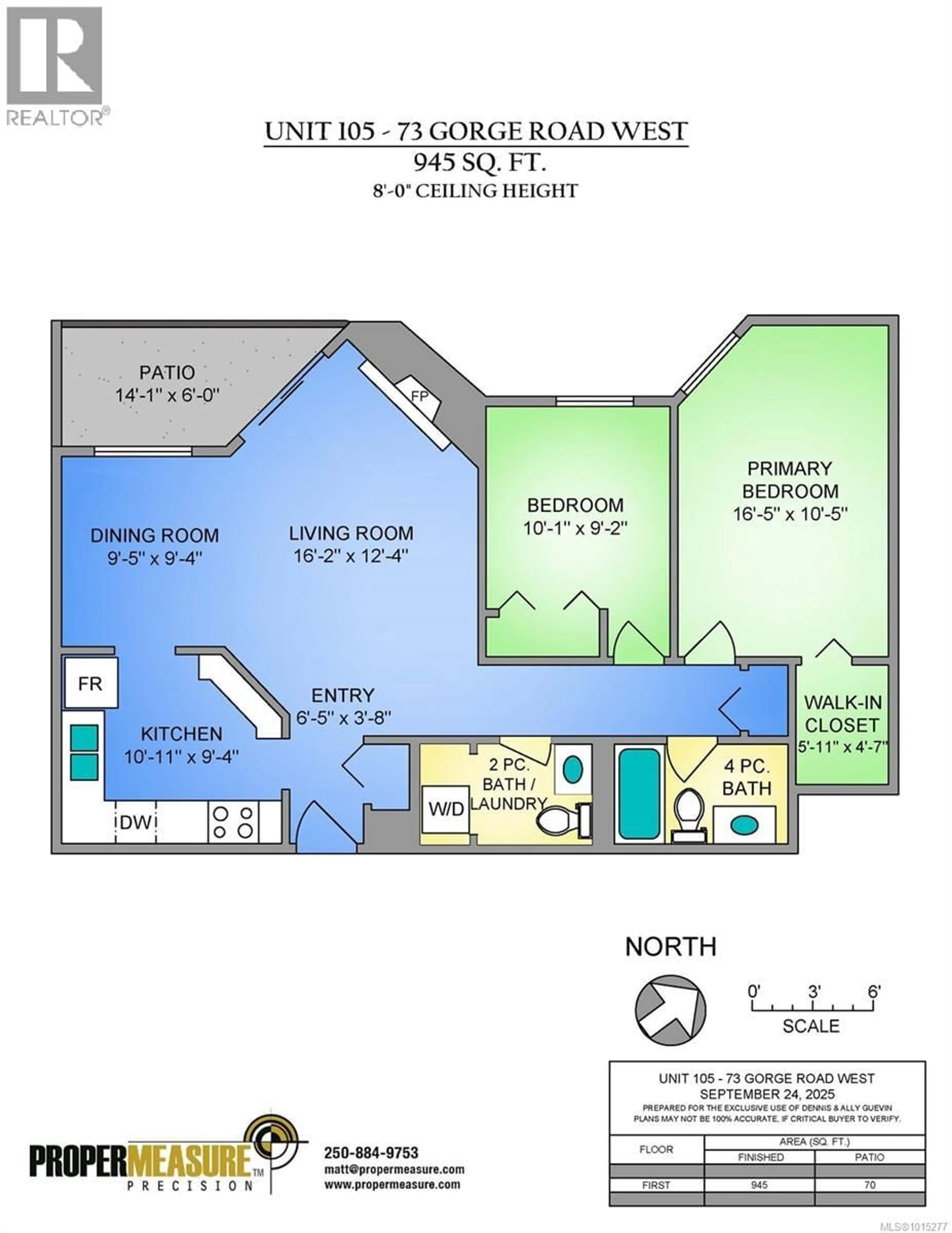 Floor plan for 105 - 73 GORGE ROAD WEST, Saanich British Columbia V9A1L9