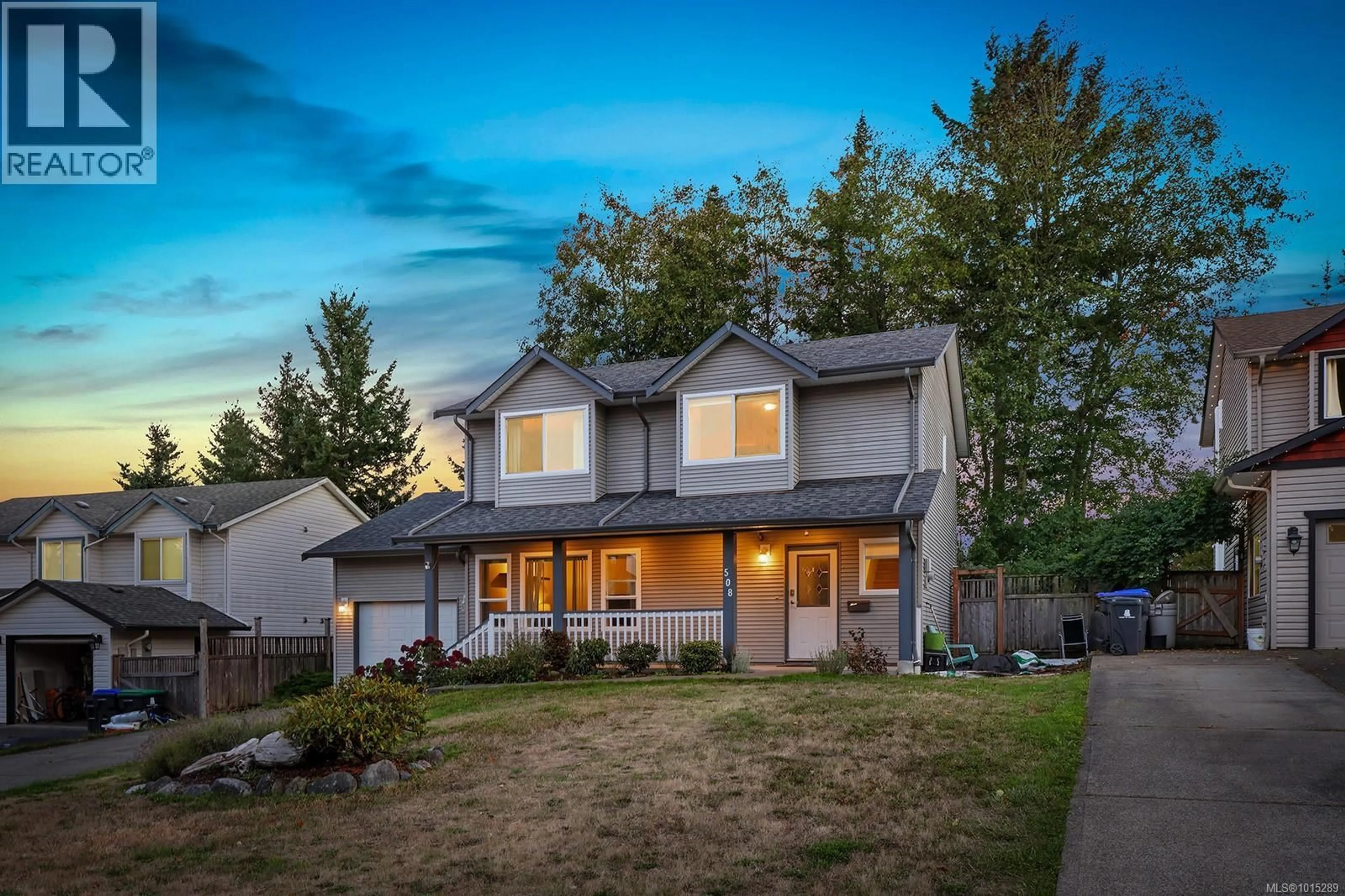 Home with vinyl exterior material, street for 508 DEERWOOD PLACE, Comox British Columbia V9M4G3