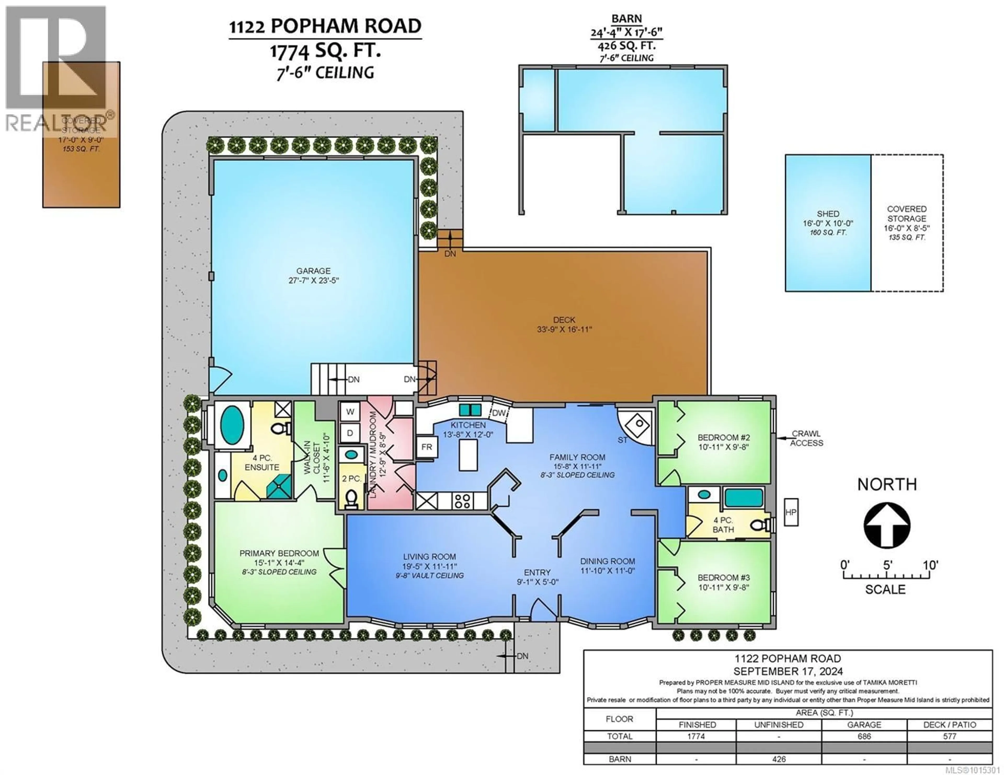 Floor plan for 1122 POPHAM ROAD, Parksville British Columbia V9T2T3