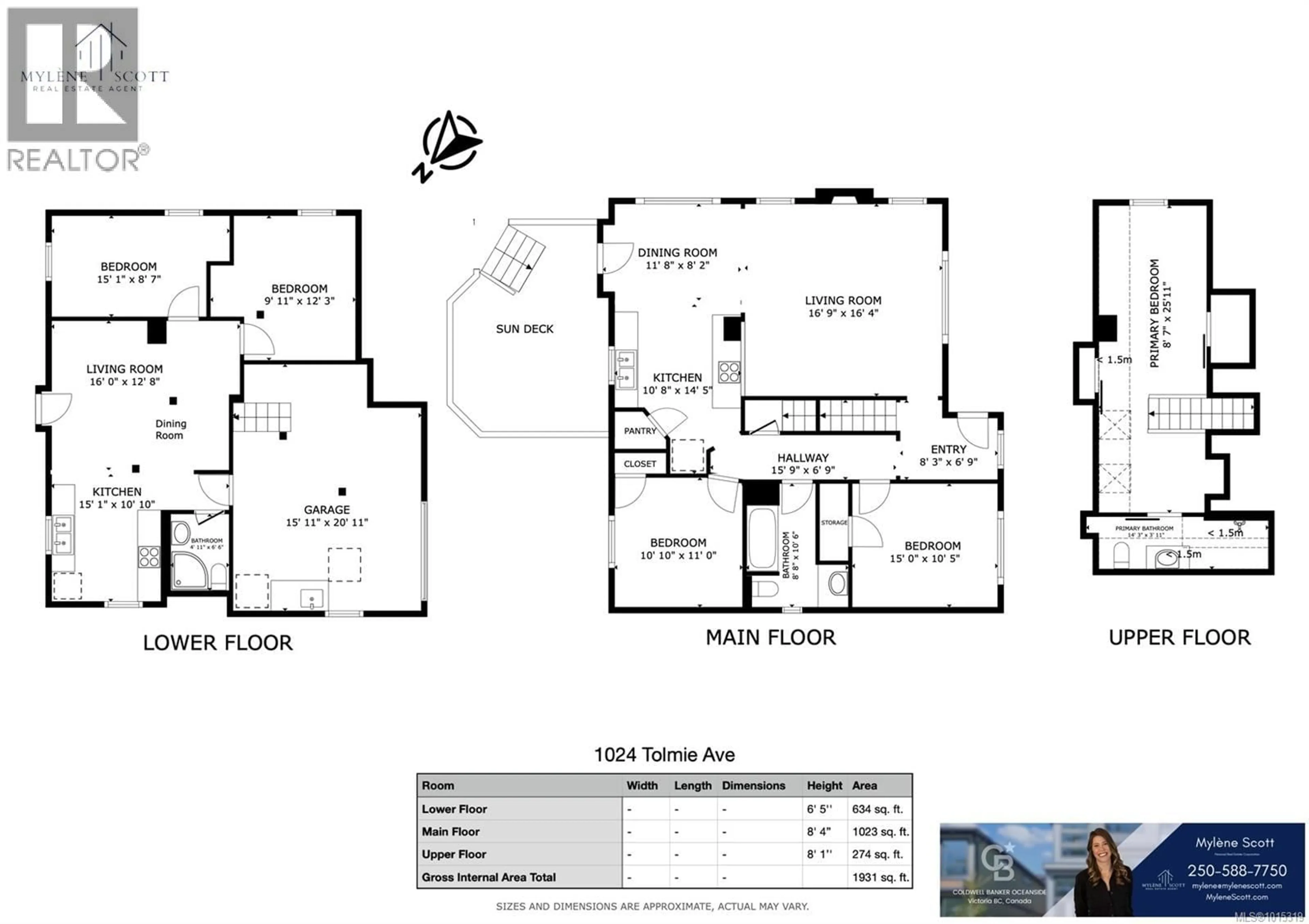 Floor plan for 1024 TOLMIE AVENUE, Saanich British Columbia V8X2H1