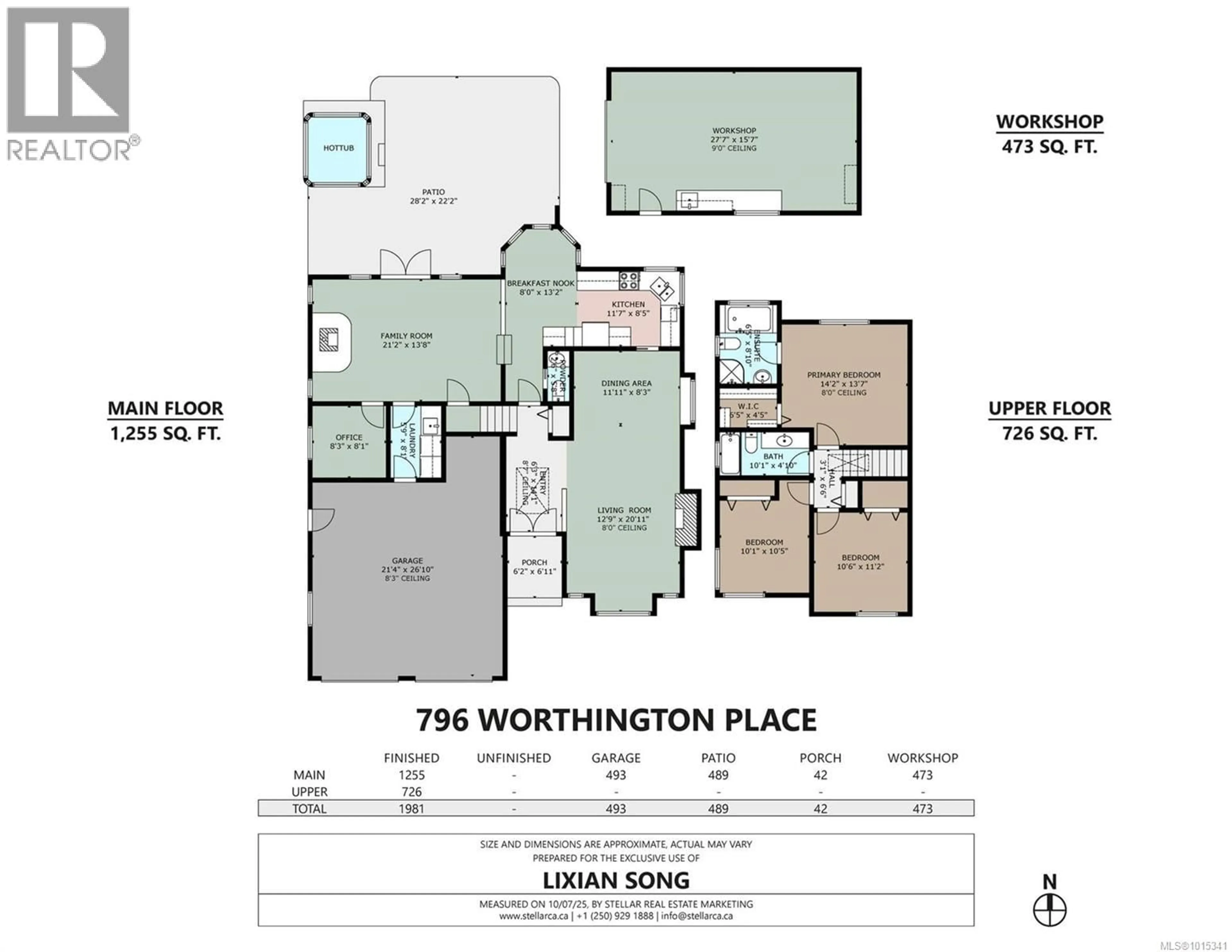 Floor plan for 796 WORTHINGTON PLACE, Saanich British Columbia V8Y3J4