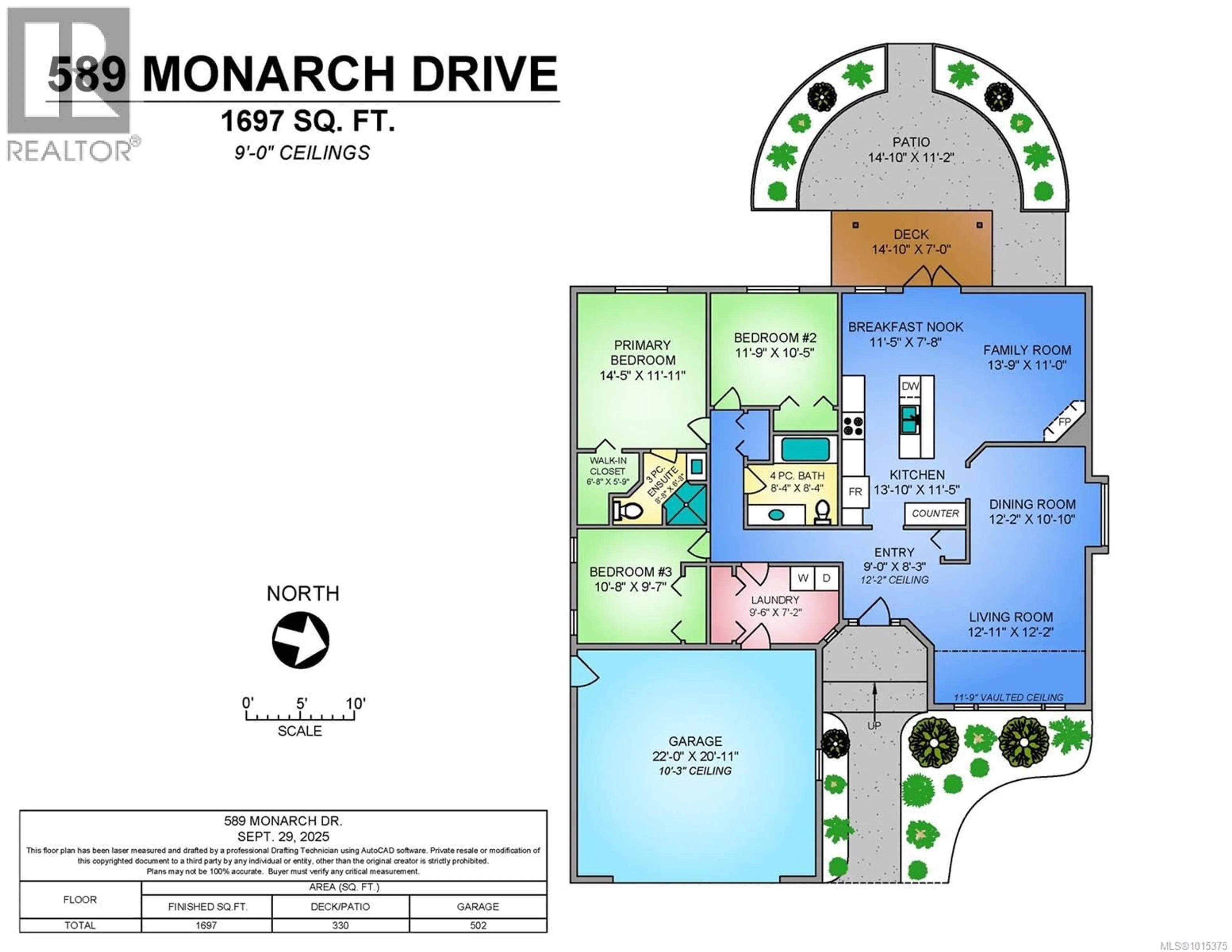 Floor plan for 589 MONARCH DRIVE, Courtenay British Columbia V9N8R7
