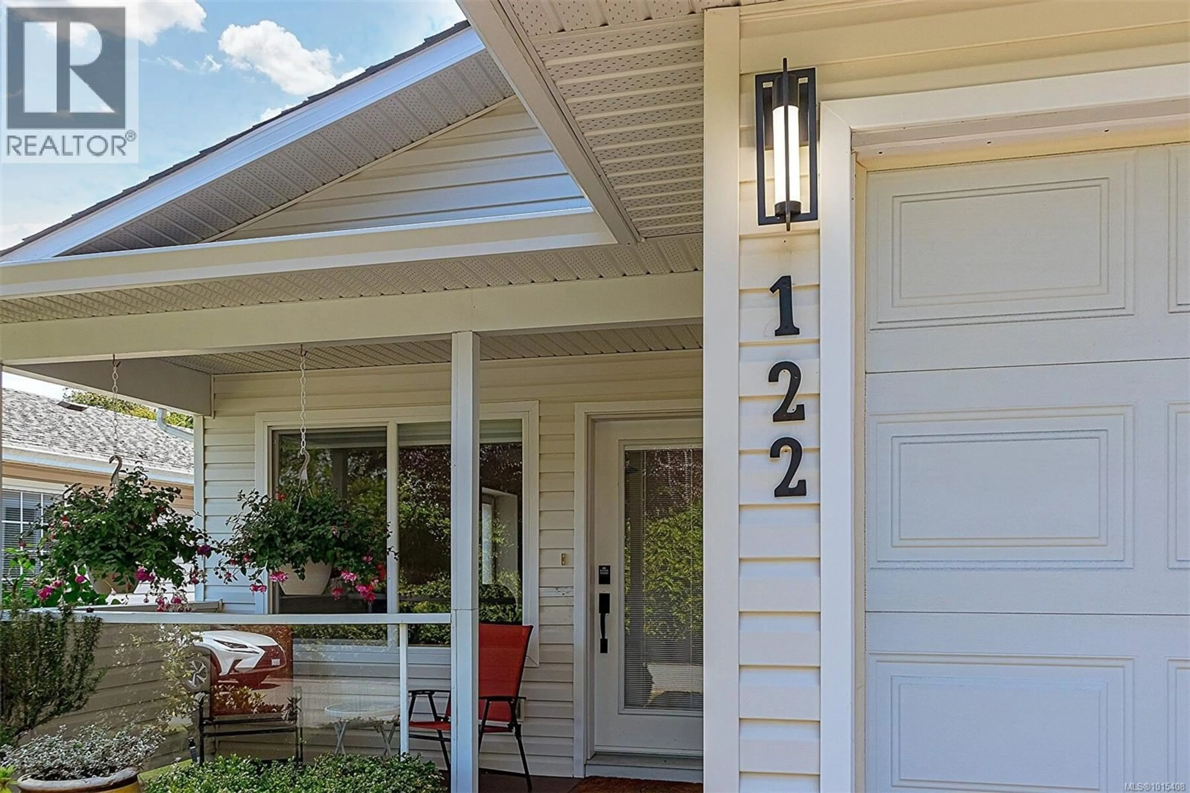 Home with vinyl exterior material, street for 122 CAMAS LANE, View Royal British Columbia V9A7M2