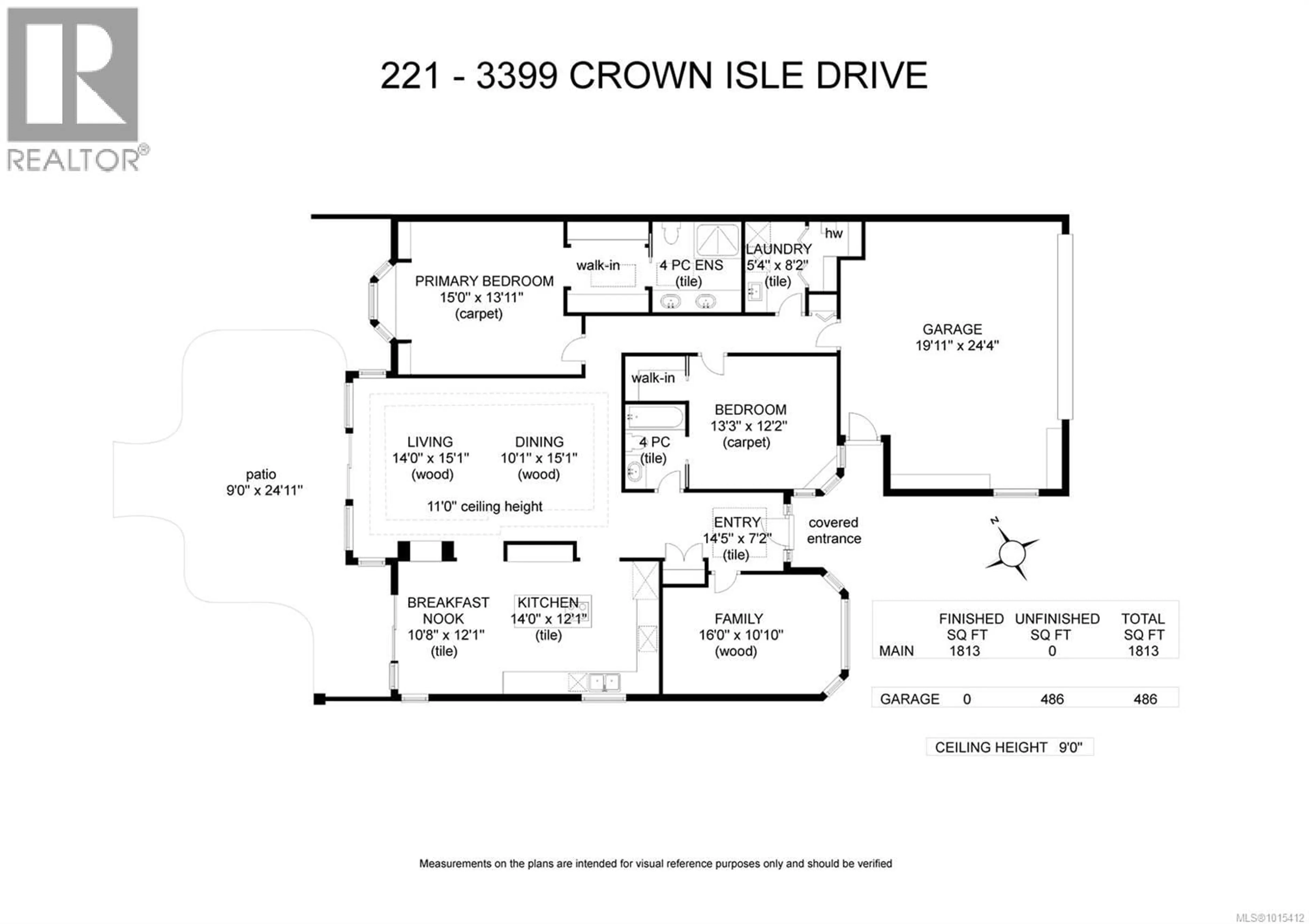 Floor plan for 221 - 3399 CROWN ISLE DRIVE, Courtenay British Columbia V9N9X7