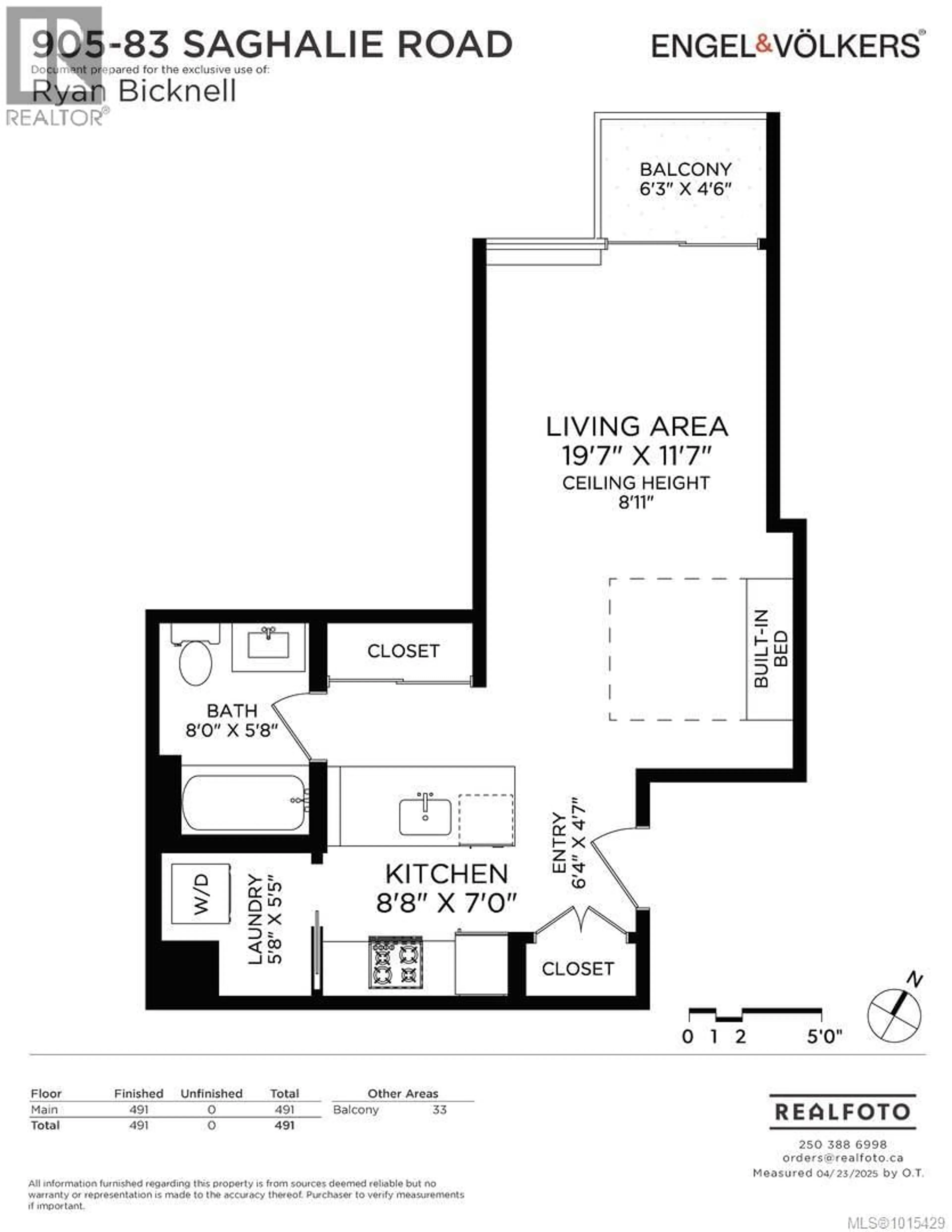 Floor plan for 905 - 83 SAGHALIE ROAD, Victoria British Columbia V9A0E7