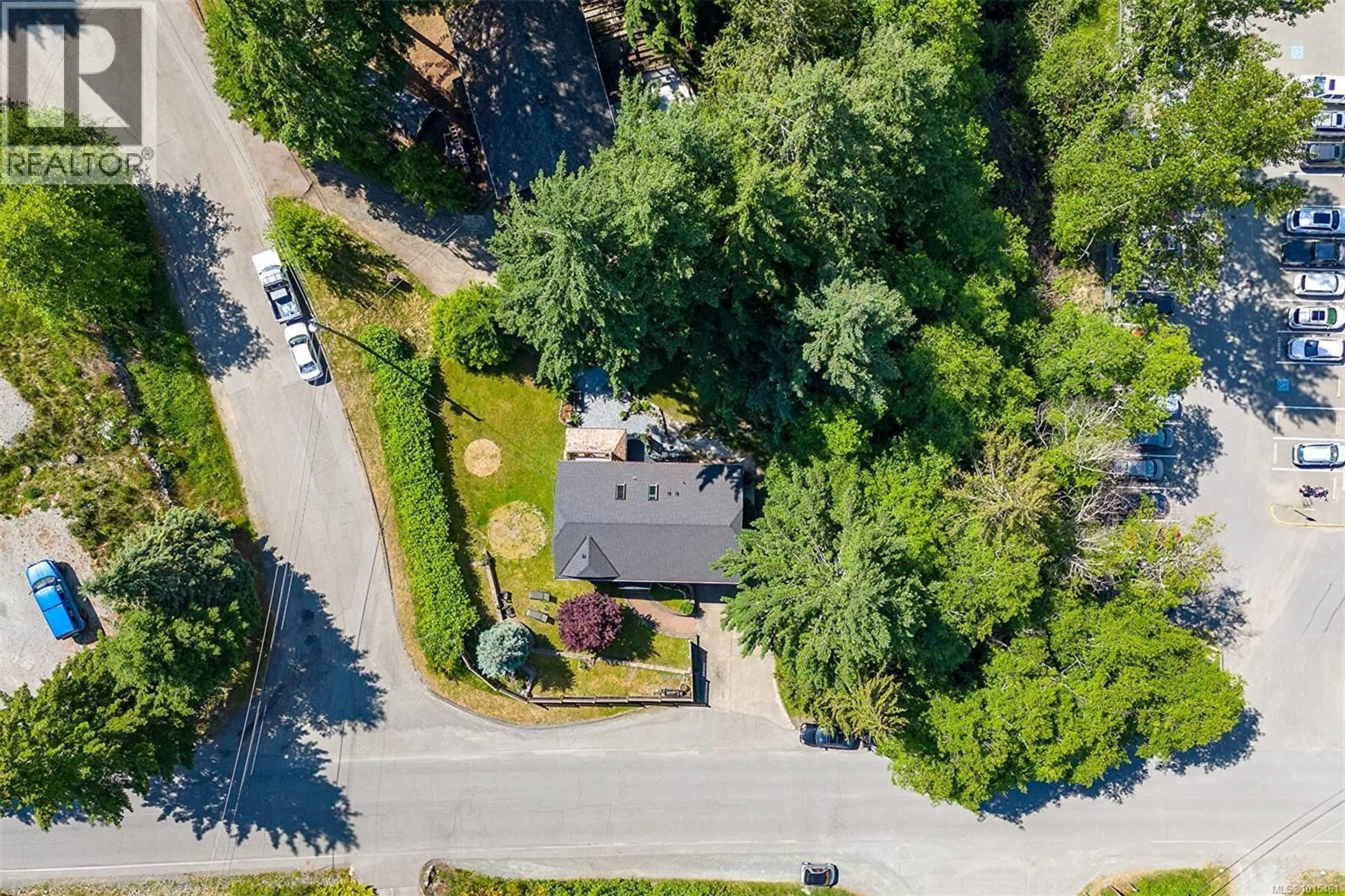 A pic from outside/outdoor area/front of a property/back of a property/a pic from drone, street for 2186 MCKEAN ROAD, Shawnigan Lake British Columbia V0R2W1