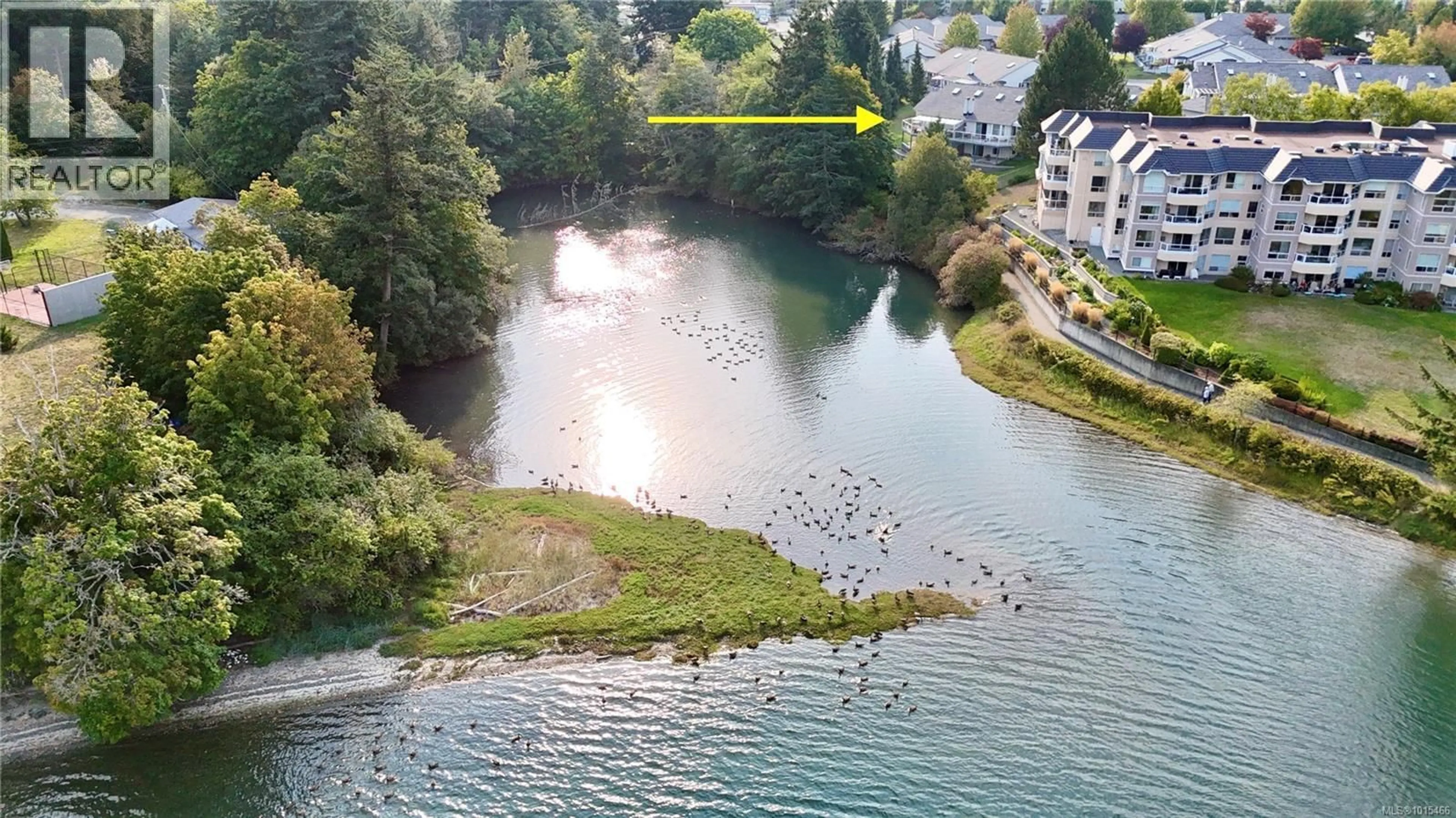 A pic from outside/outdoor area/front of a property/back of a property/a pic from drone, water/lake/river/ocean view for 122 - 2600 FERGUSON ROAD, Central Saanich British Columbia V8M2C1