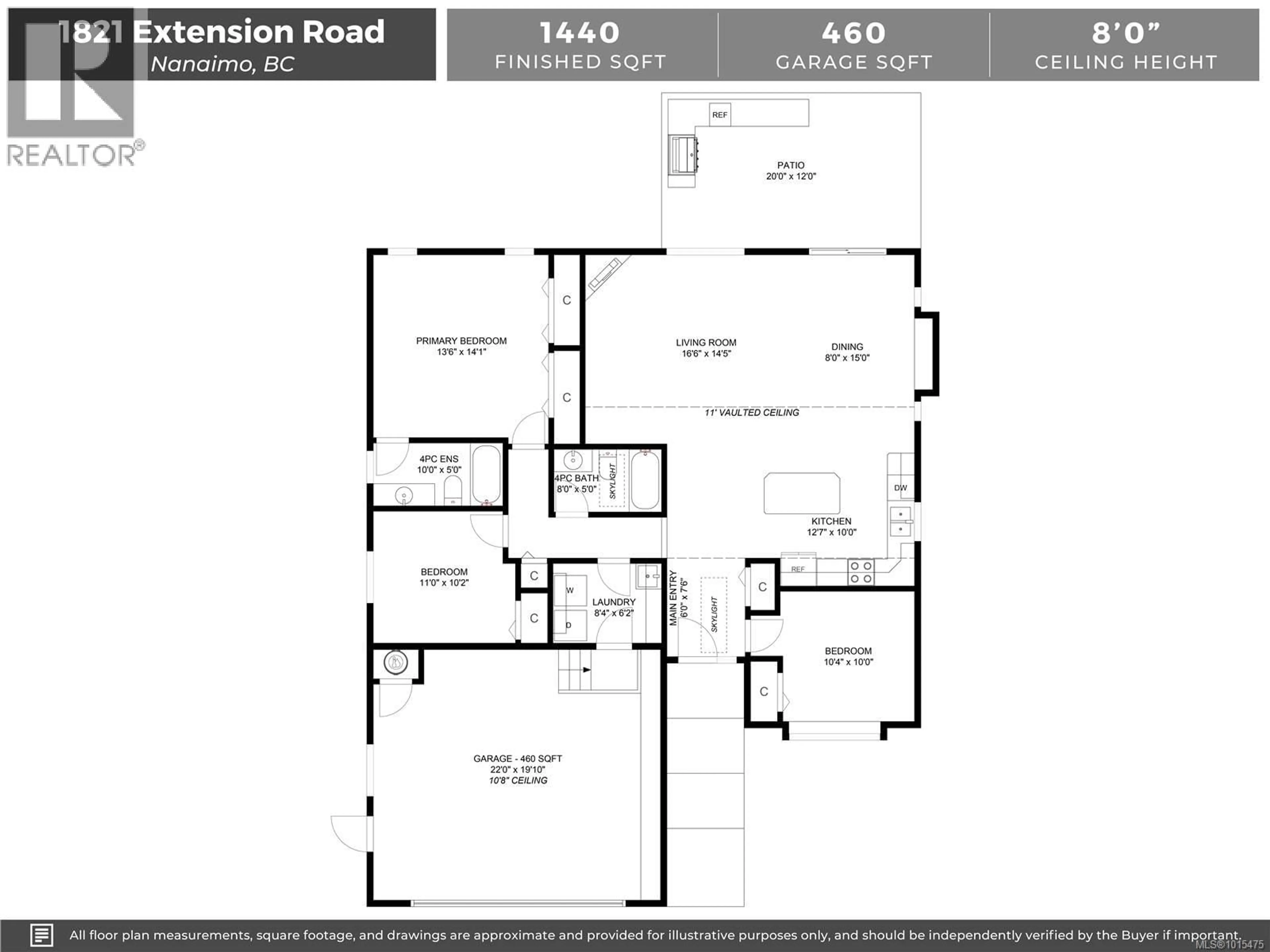 Floor plan for 1821 EXTENSION ROAD, Nanaimo British Columbia V9X1C9