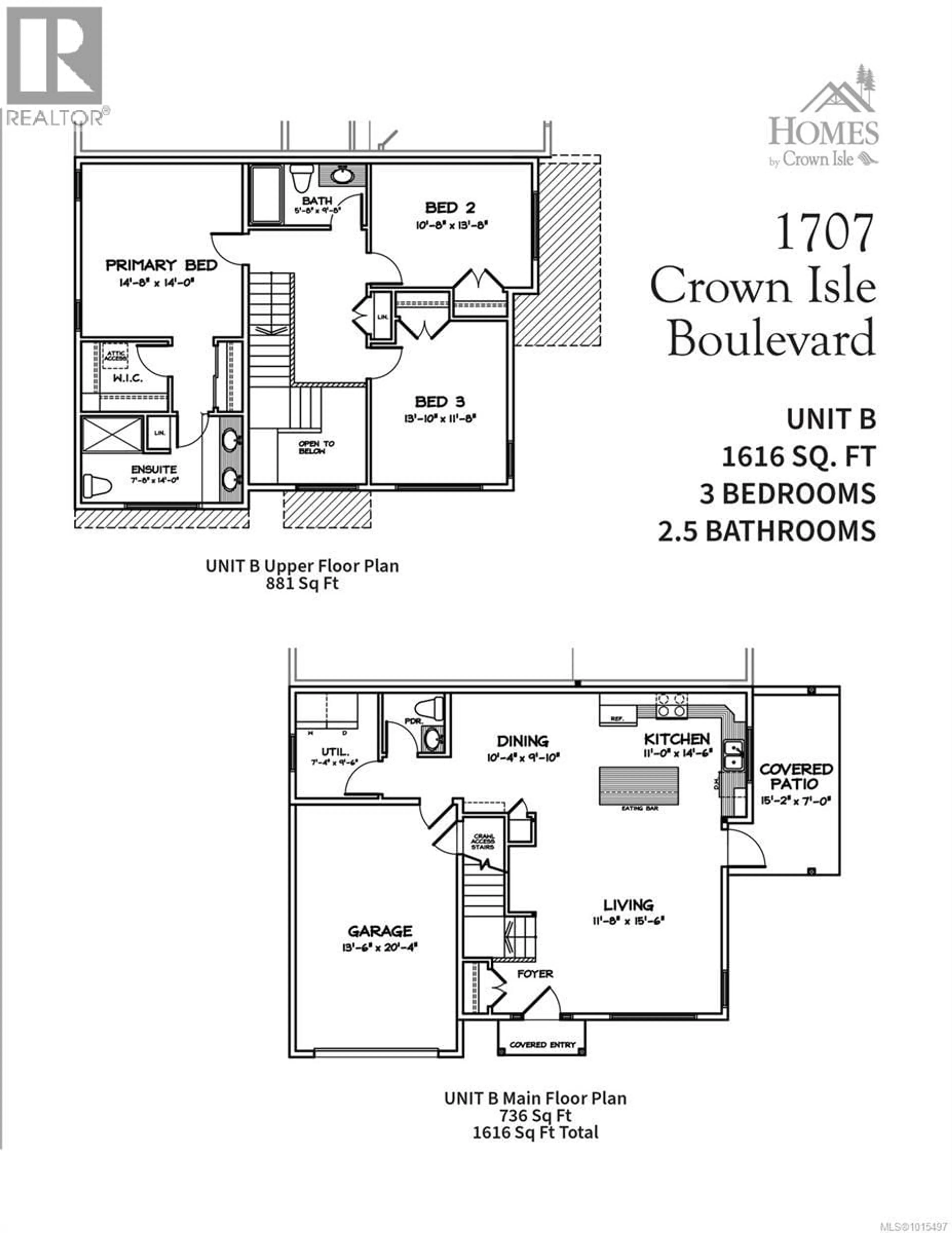 Floor plan for 1707 CROWN ISLE BOULEVARD, Courtenay British Columbia V9N0E1