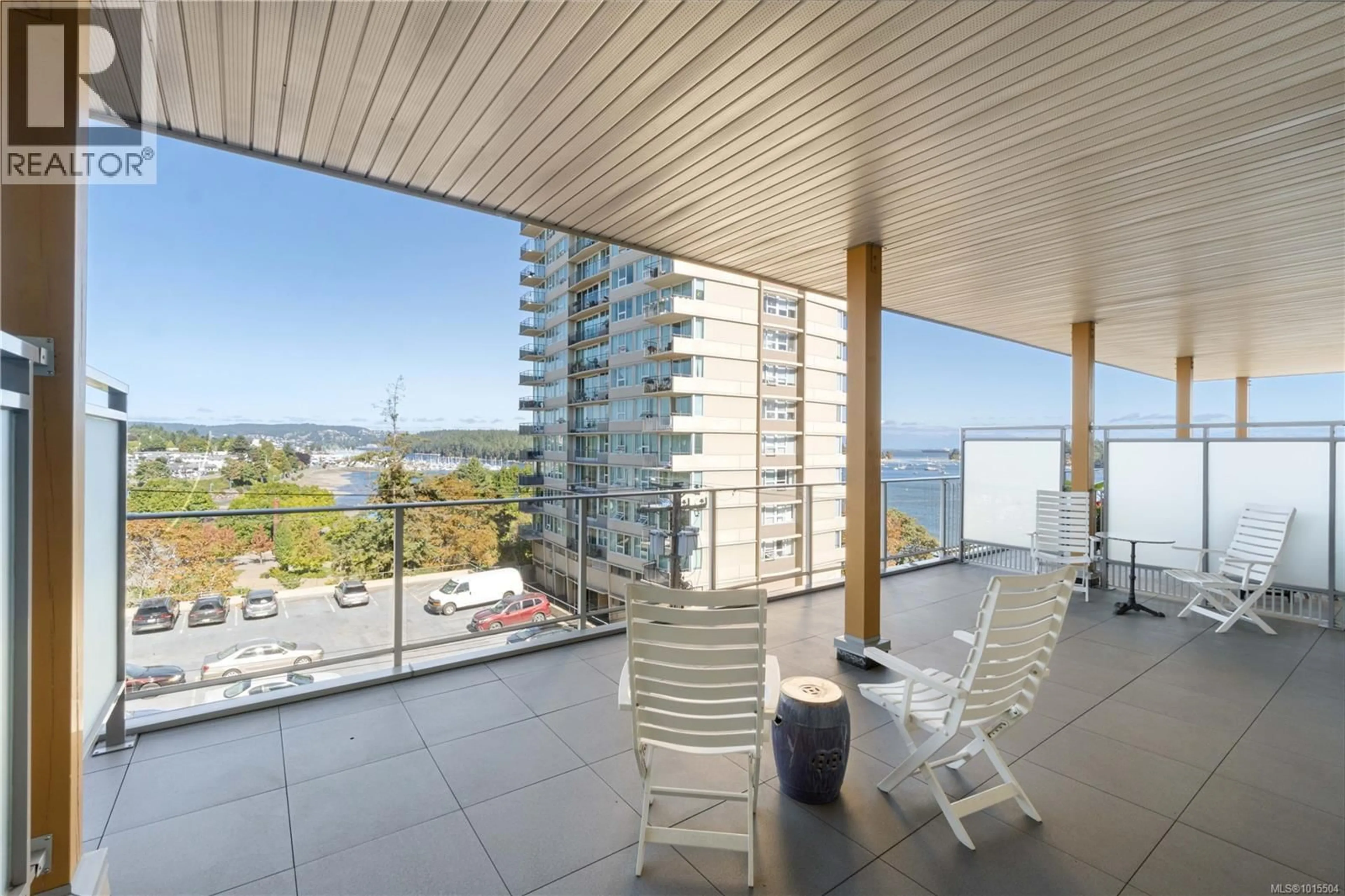 Patio, water/lake/river/ocean view for 403 - 10 CHAPEL STREET, Nanaimo British Columbia V9R5H2