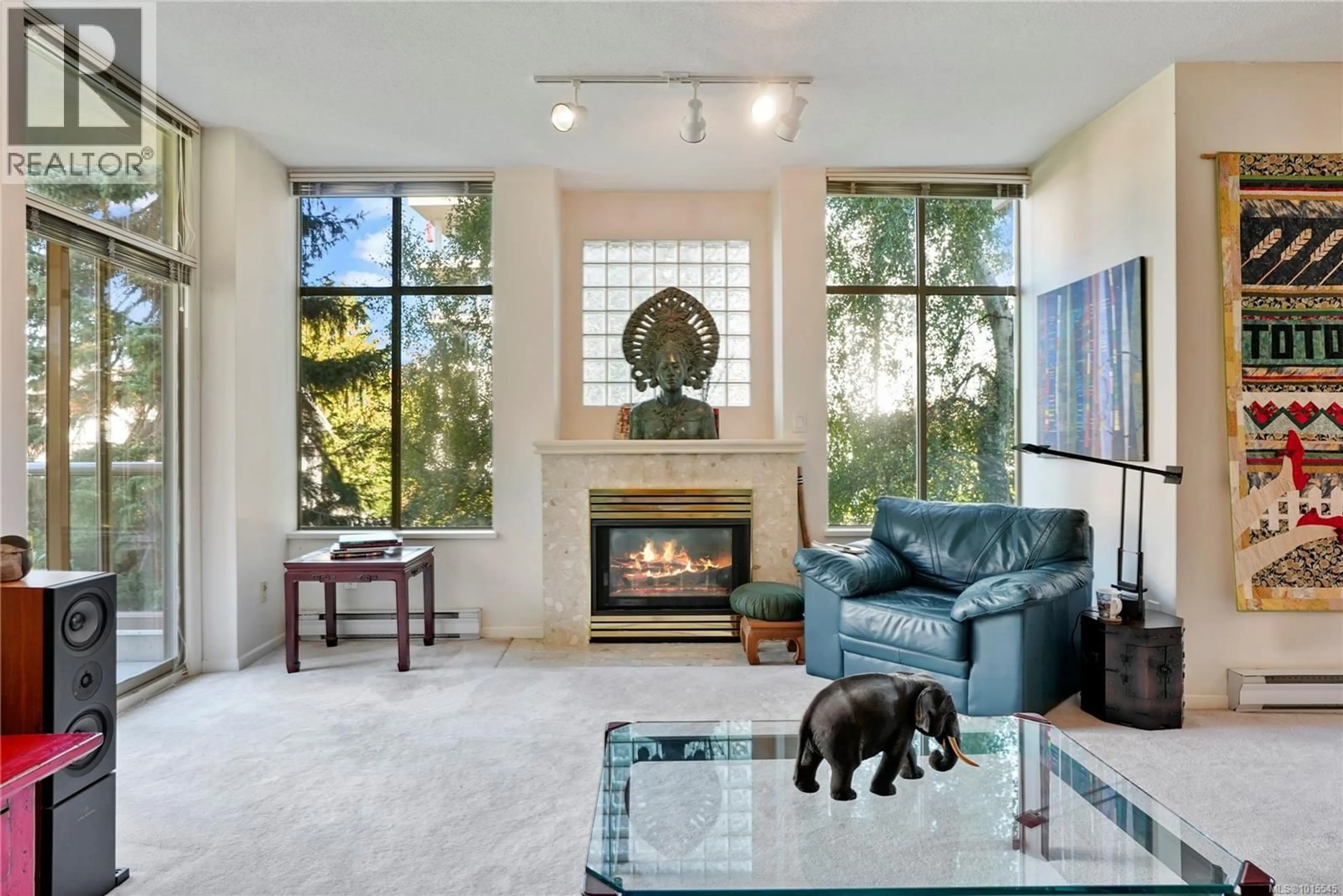 Living room with furniture, ceramic/tile floor for 250 - 188 DOUGLAS STREET, Victoria British Columbia V8V2P1
