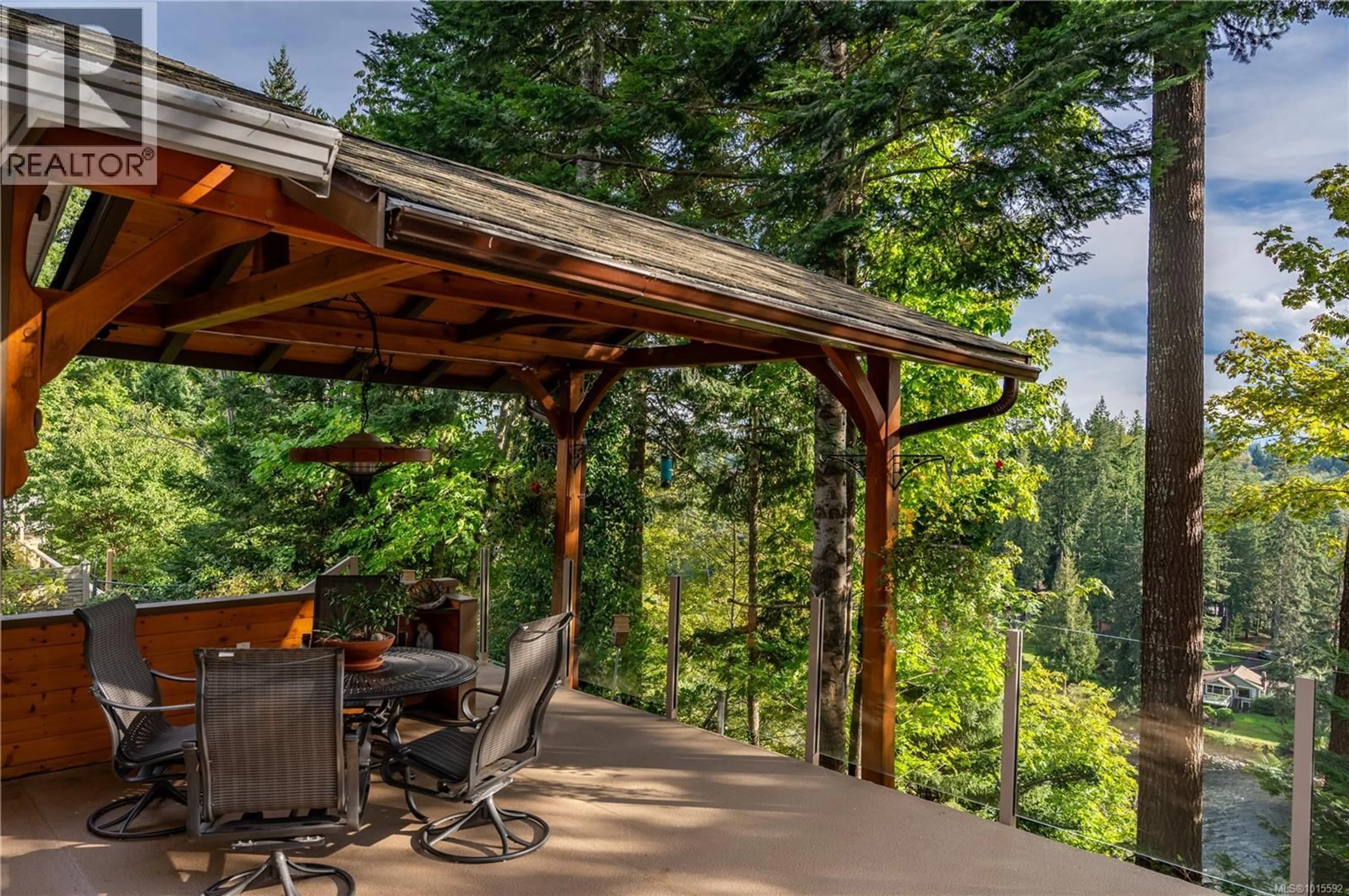 Patio, forest/trees view for 2371 STEELHEAD ROAD, Campbell River British Columbia V9W4P4