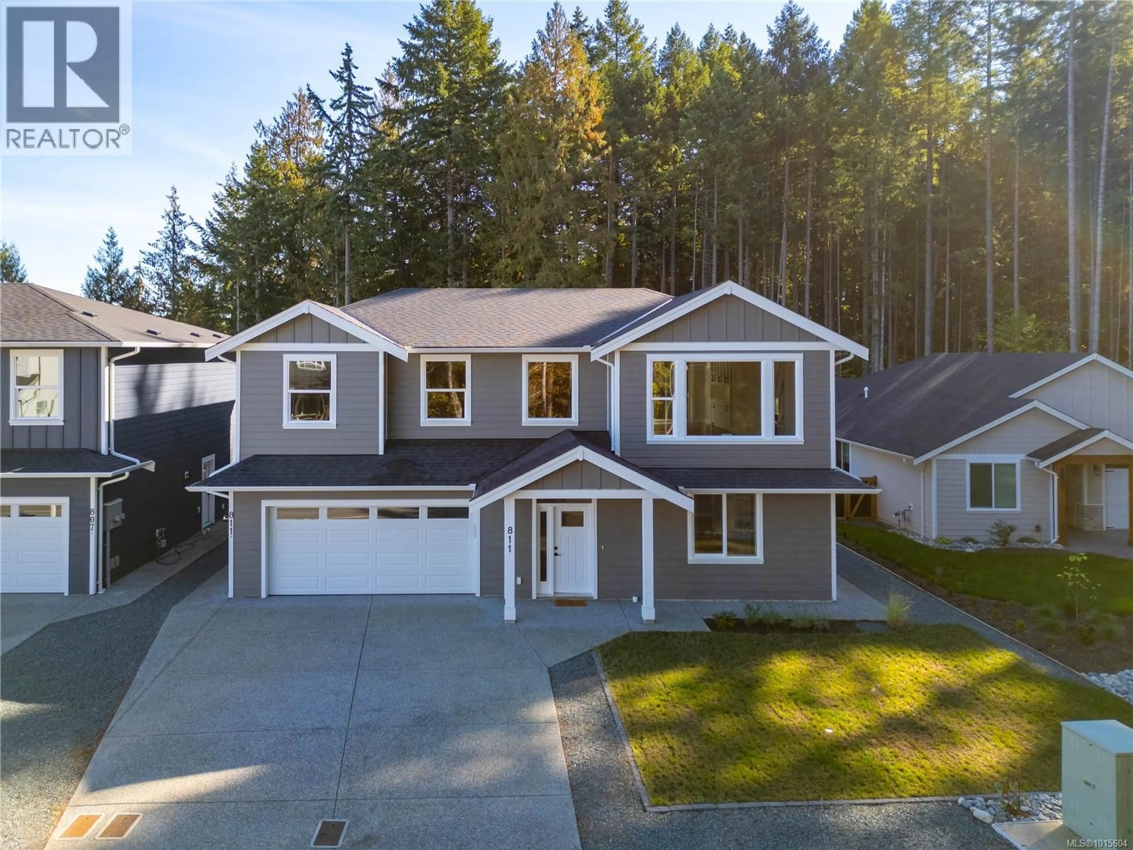 A pic from outside/outdoor area/front of a property/back of a property/a pic from drone, street for 811 STRINGER WAY, Ladysmith British Columbia V9G0A7