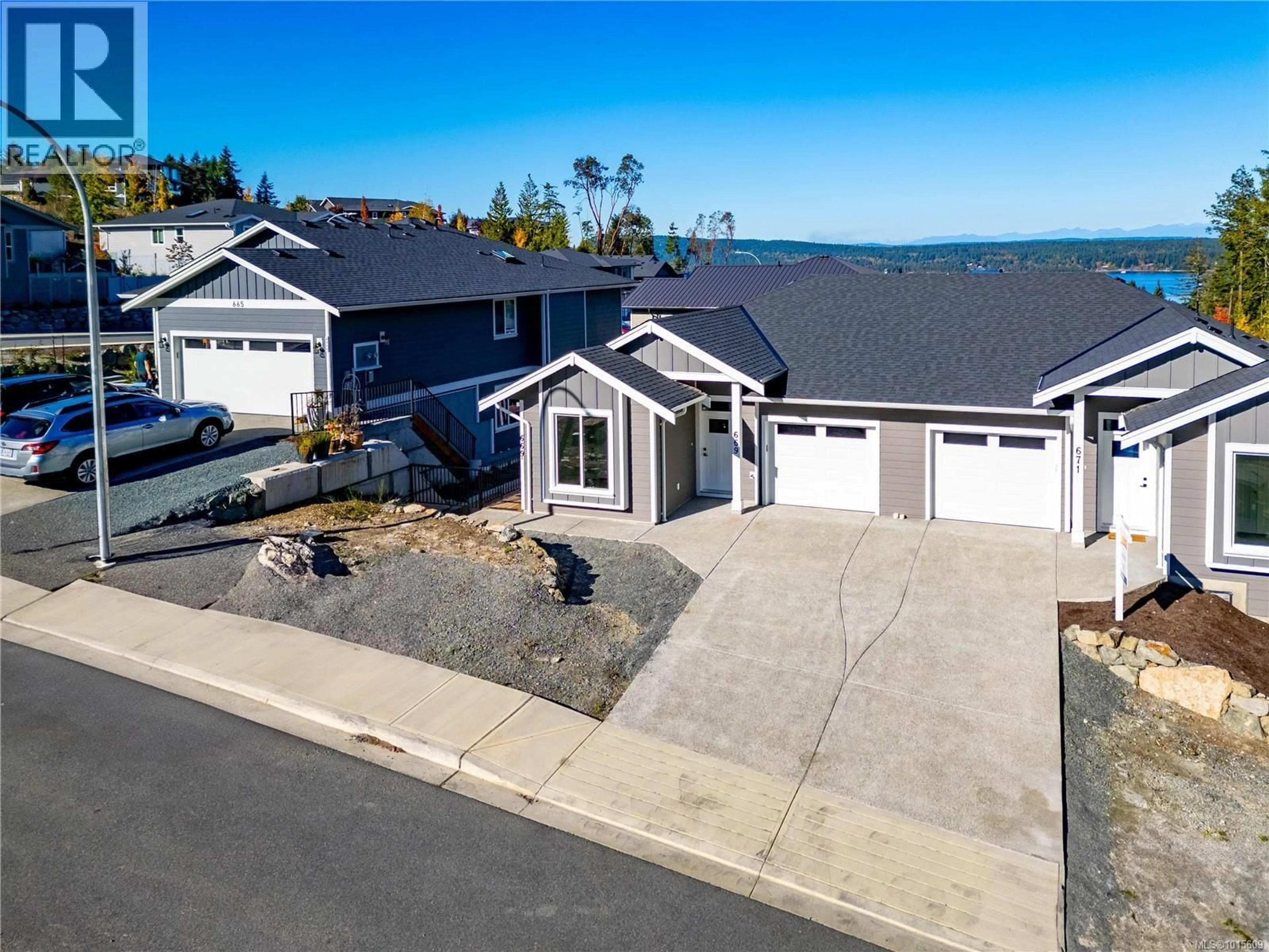 A pic from outside/outdoor area/front of a property/back of a property/a pic from drone, water/lake/river/ocean view for 669 SANDERSON ROAD, Ladysmith British Columbia V9G0A7
