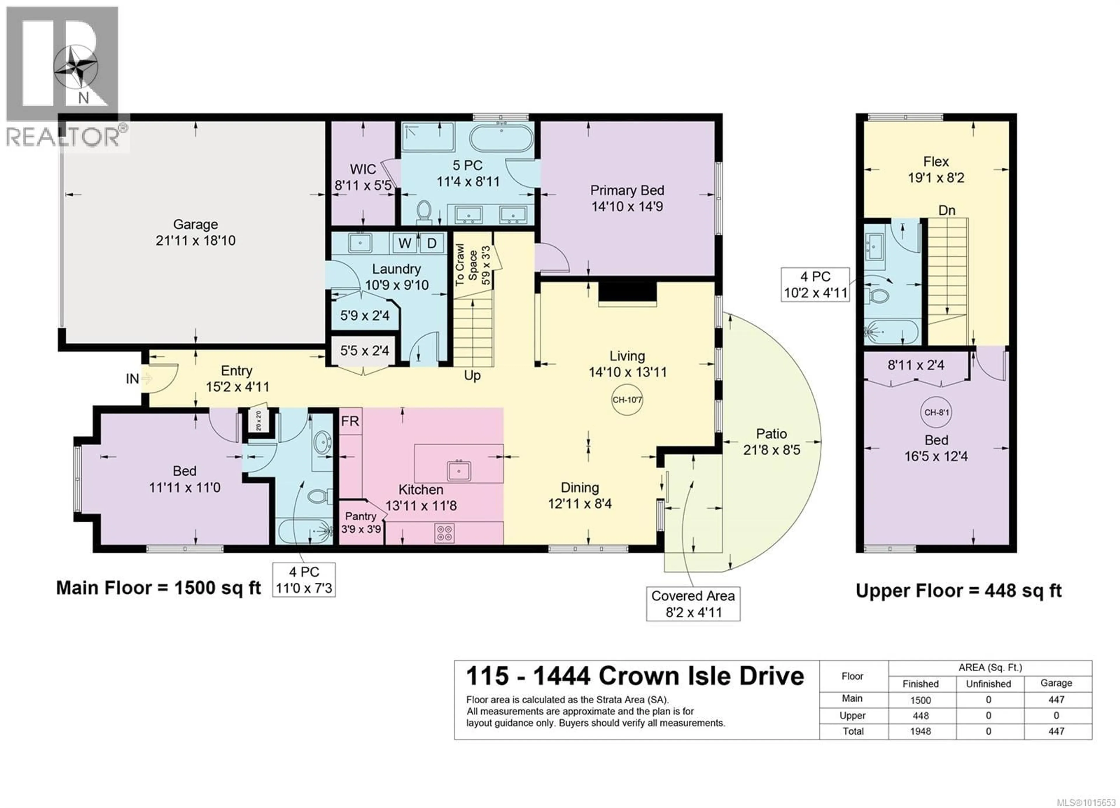 Floor plan for 115 - 1444 CROWN ISLE DRIVE, Courtenay British Columbia V9N0B8