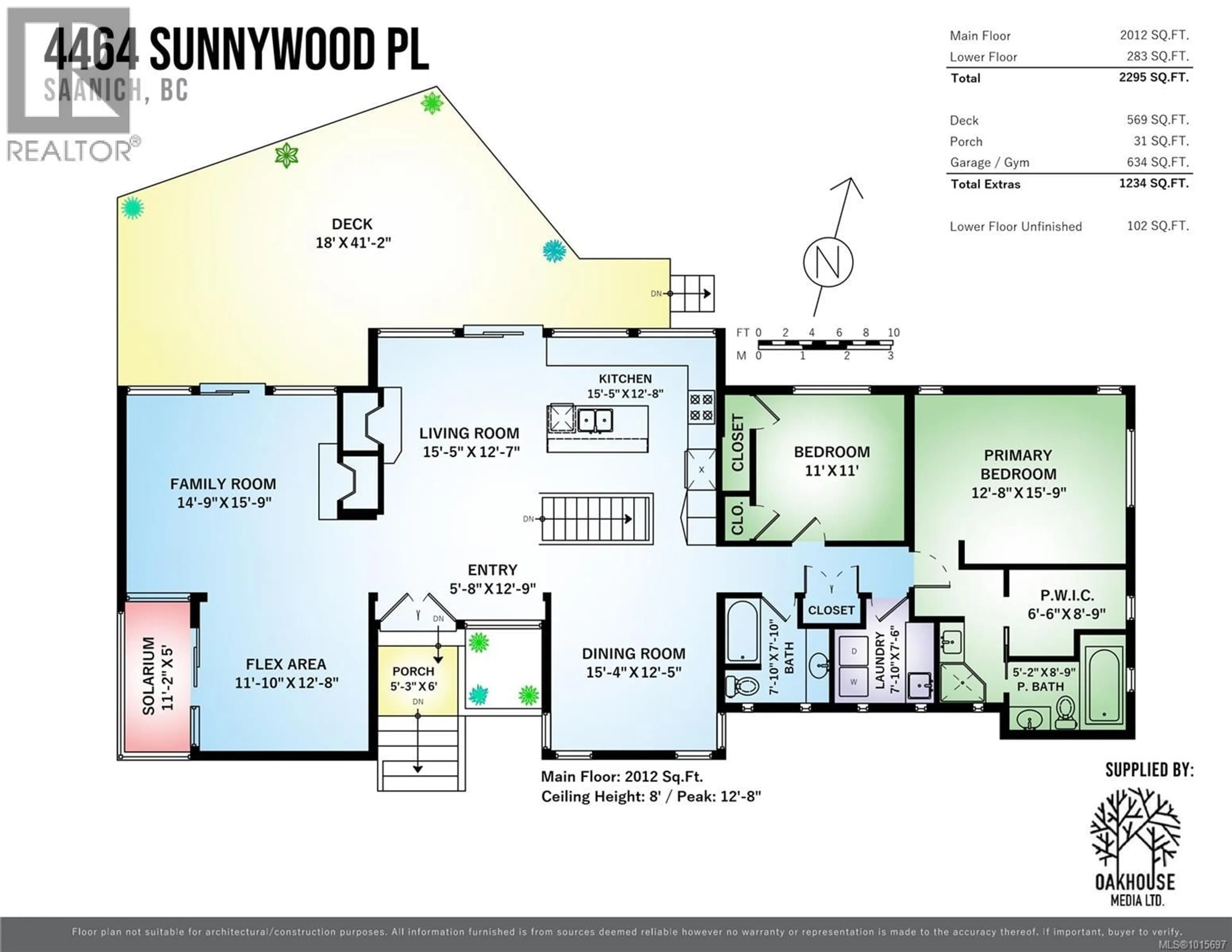 Floor plan for 4464 SUNNYWOOD PLACE, Saanich British Columbia V8X4N4