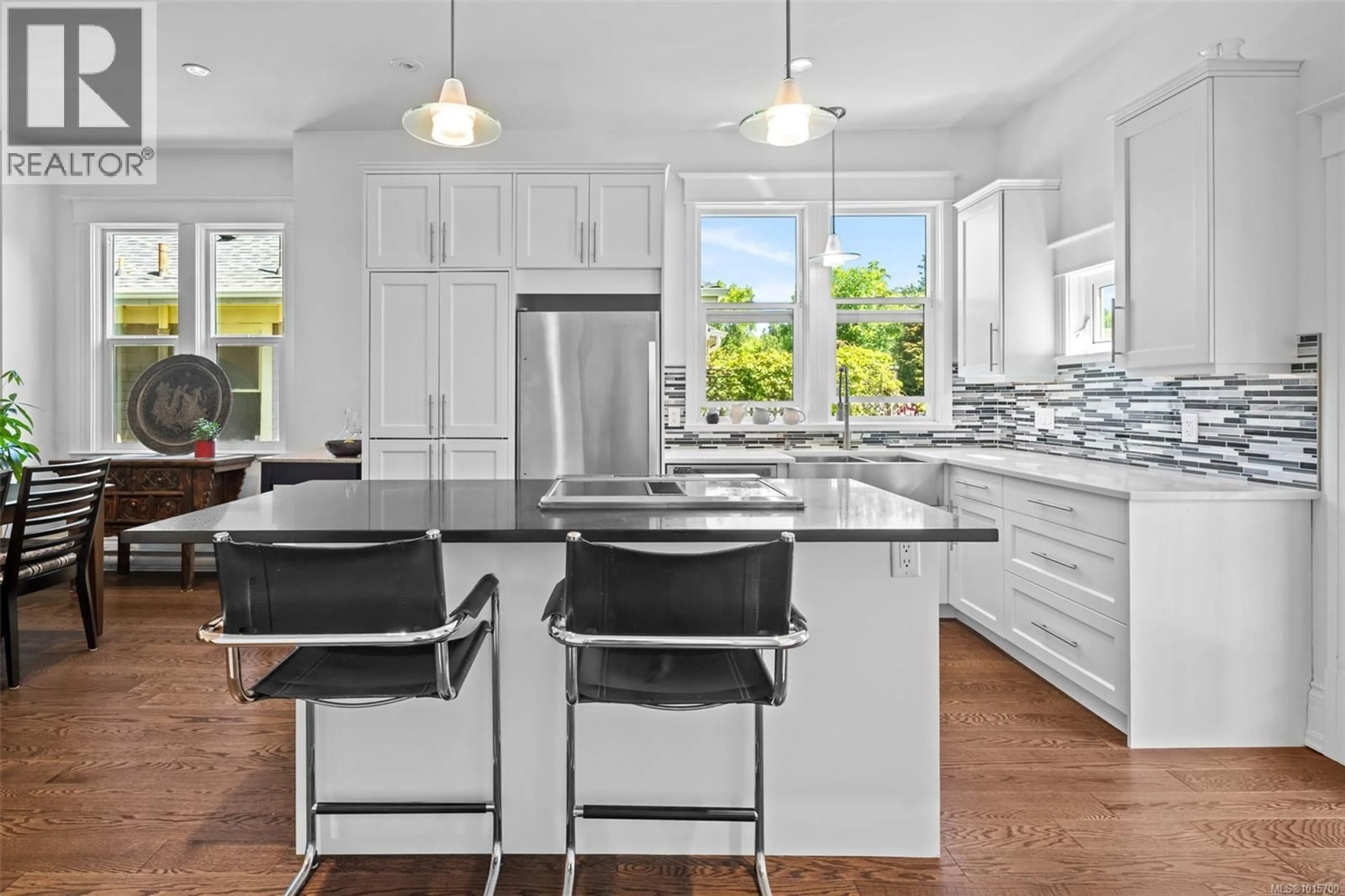 Contemporary kitchen, ceramic/tile floor for 615 HARBINGER AVENUE, Victoria British Columbia V8V4H9