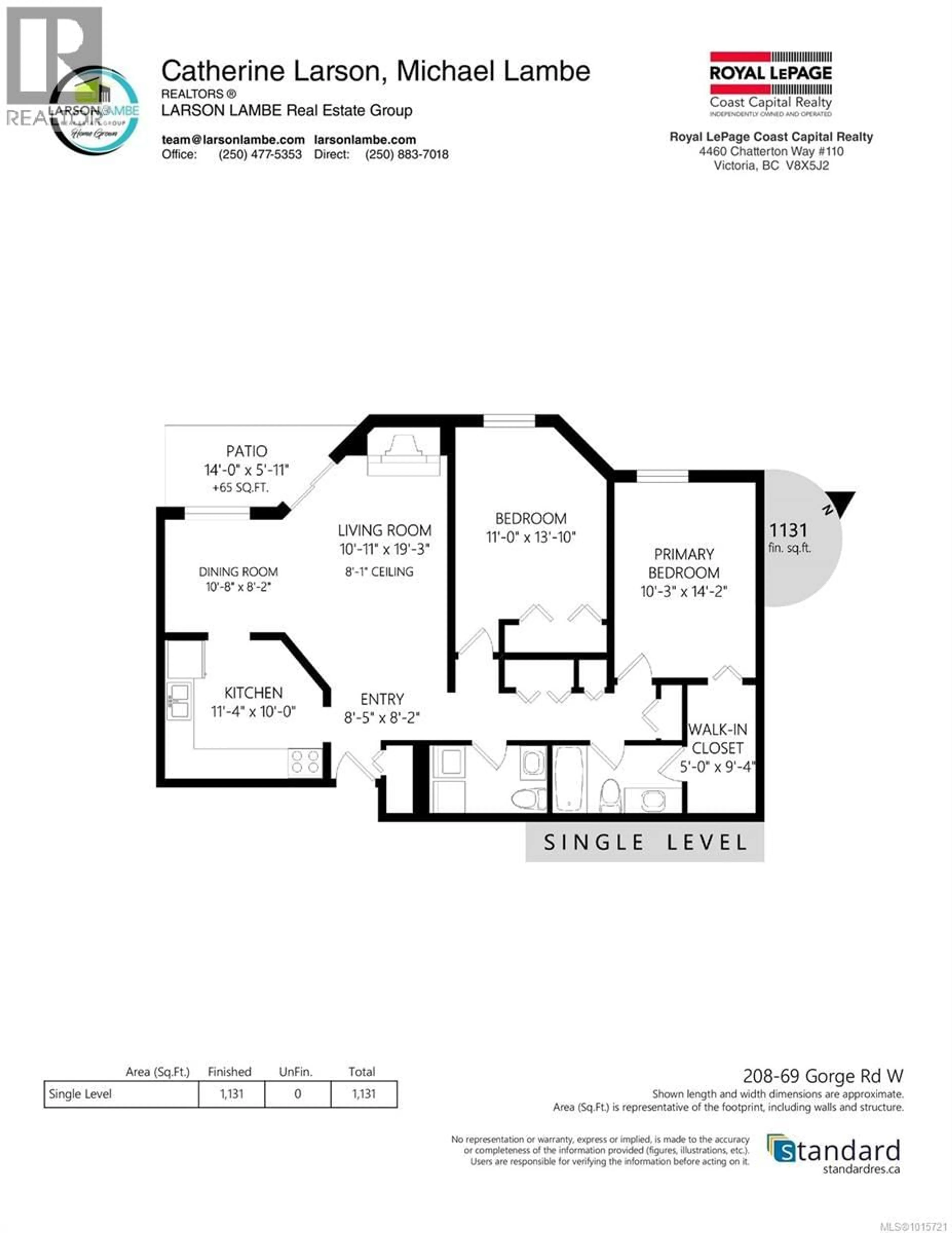 Floor plan for 208 - 69 GORGE ROAD WEST, Saanich British Columbia V9A1L9