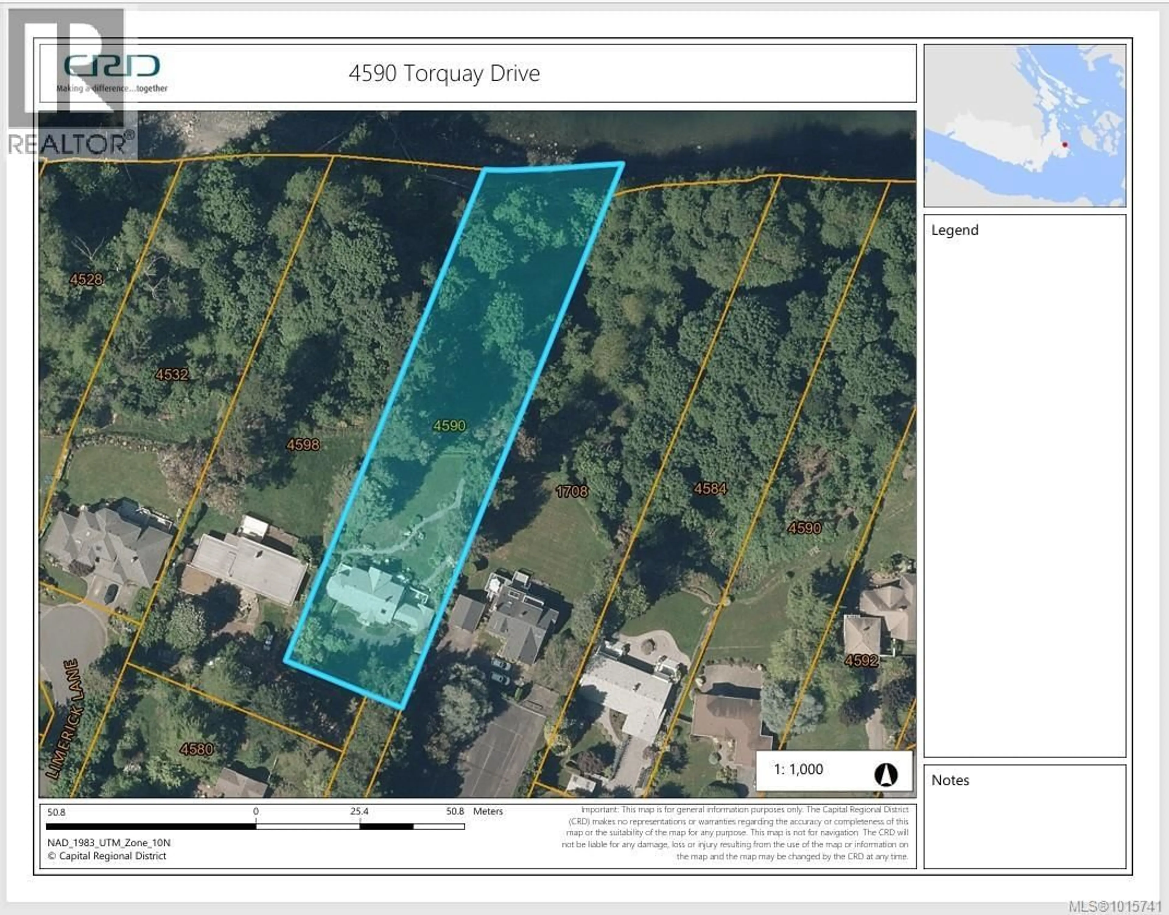 A pic from outside/outdoor area/front of a property/back of a property/a pic from drone, unknown for 4590 TORQUAY DRIVE, Saanich British Columbia V8N3L7