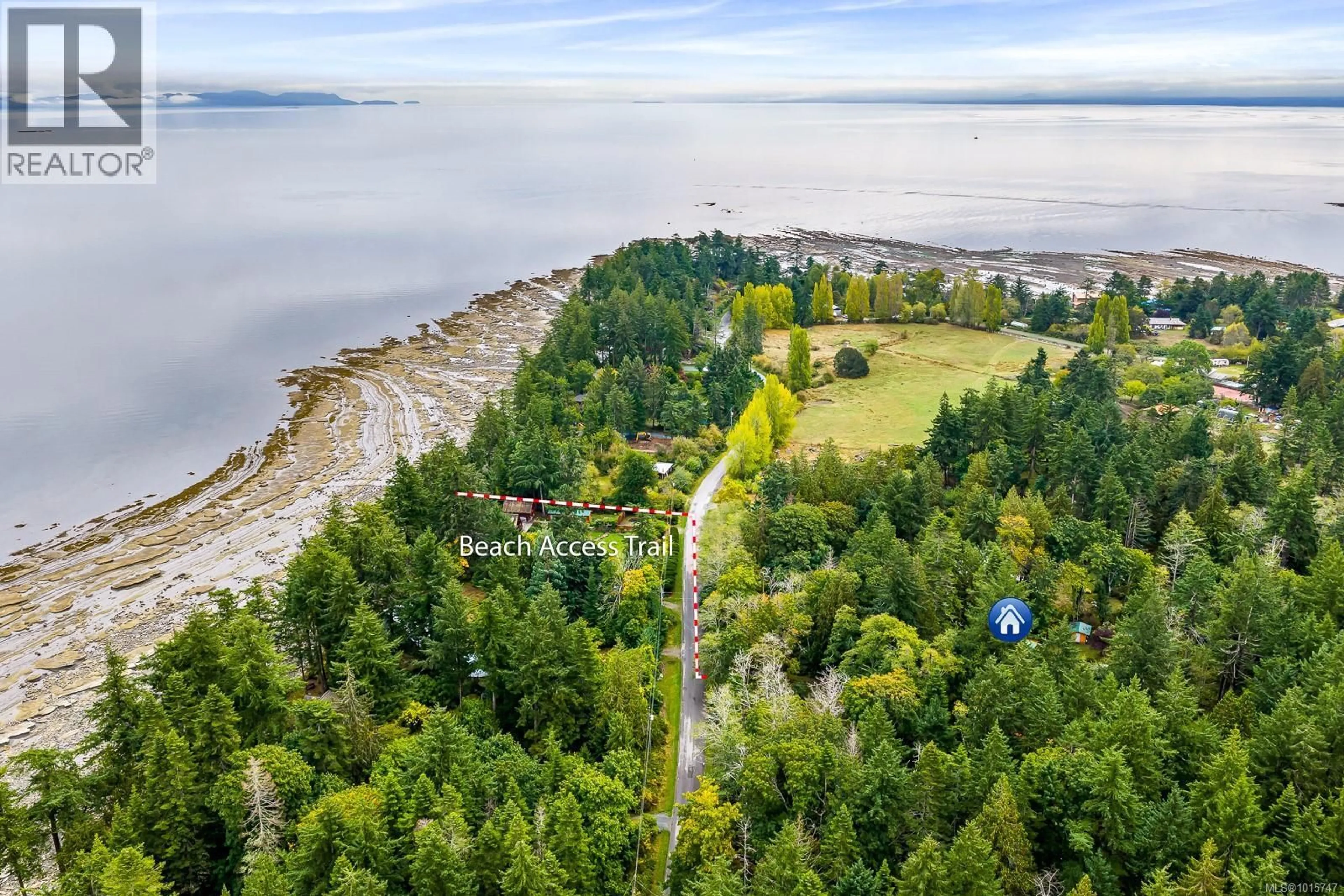 A pic from outside/outdoor area/front of a property/back of a property/a pic from drone, water/lake/river/ocean view for 5450 SEAWRIGHT ROAD, Hornby Island British Columbia V0R1Z0