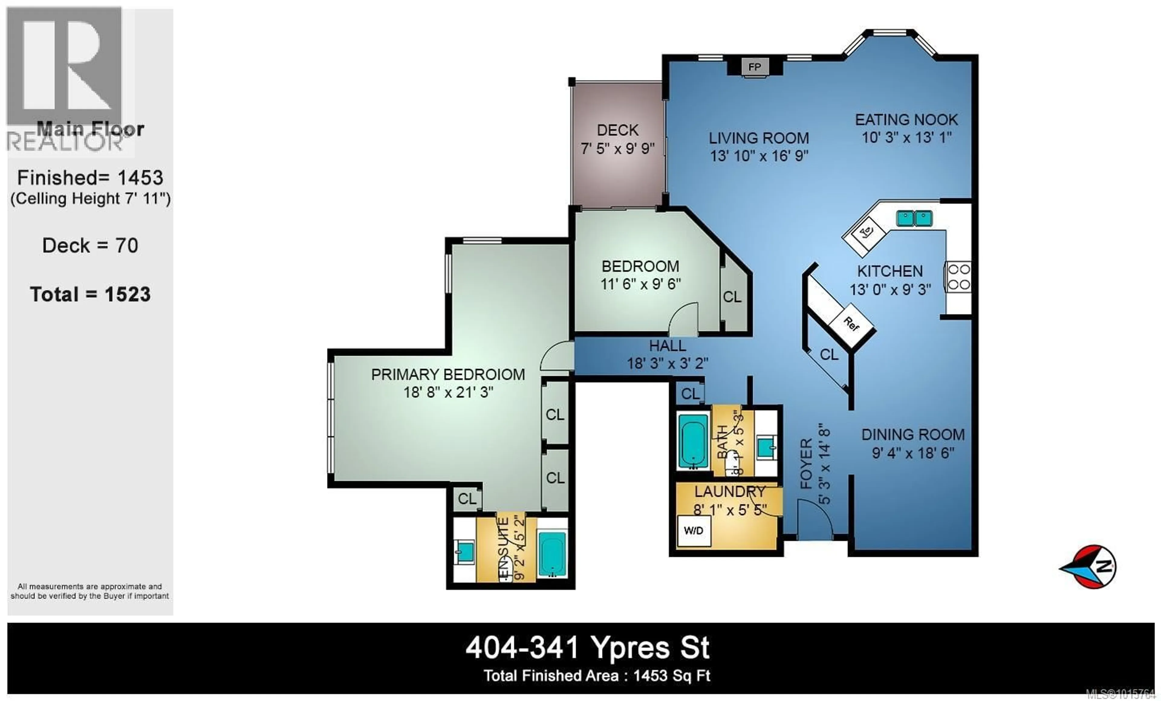 Floor plan for 404 - 341 YPRES STREET, Duncan British Columbia V9L3T5
