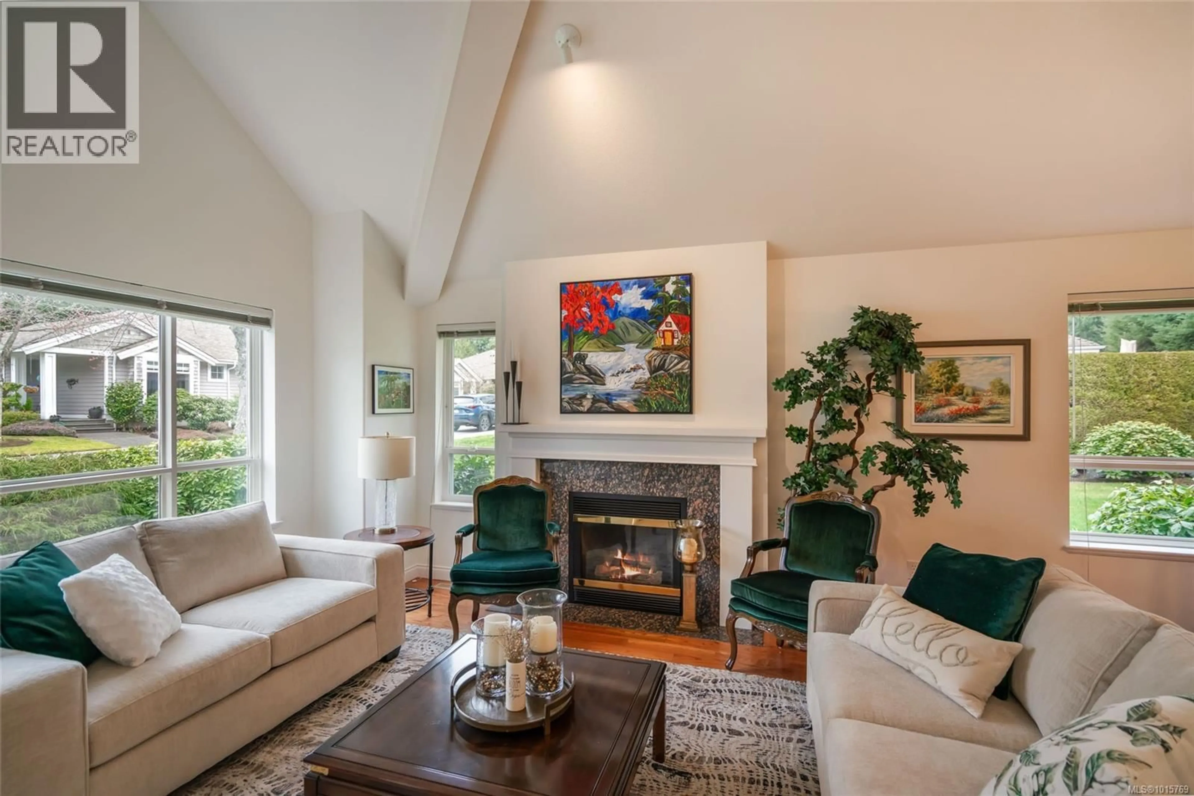 Living room with furniture, ceramic/tile floor for 1255 GABRIOLA DRIVE, Parksville British Columbia V9P2T5