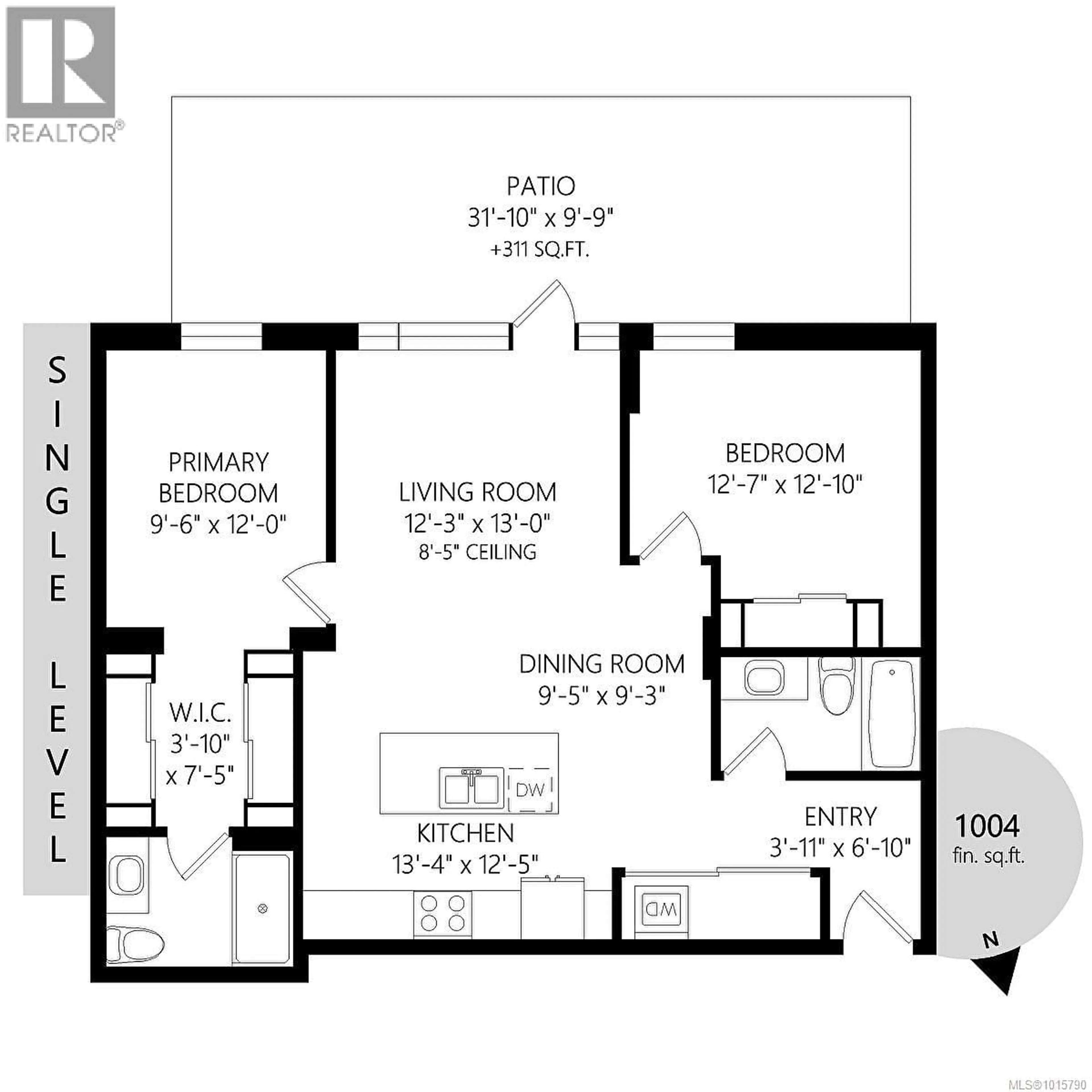 Floor plan for 201 - 989 JOHNSON STREET, Victoria British Columbia V8V3N7