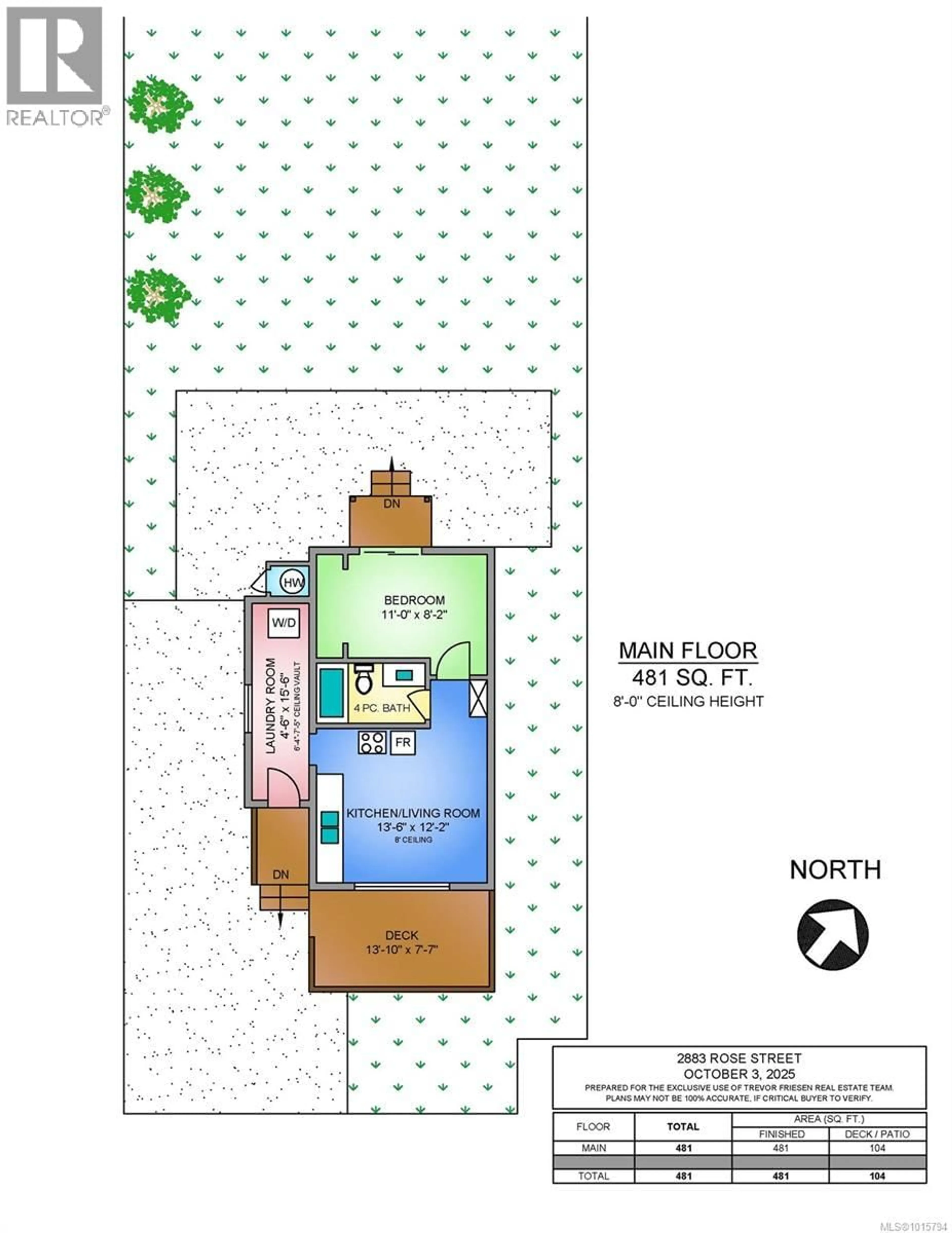 Floor plan for 2883 ROSE STREET, Chemainus British Columbia V0R1K0