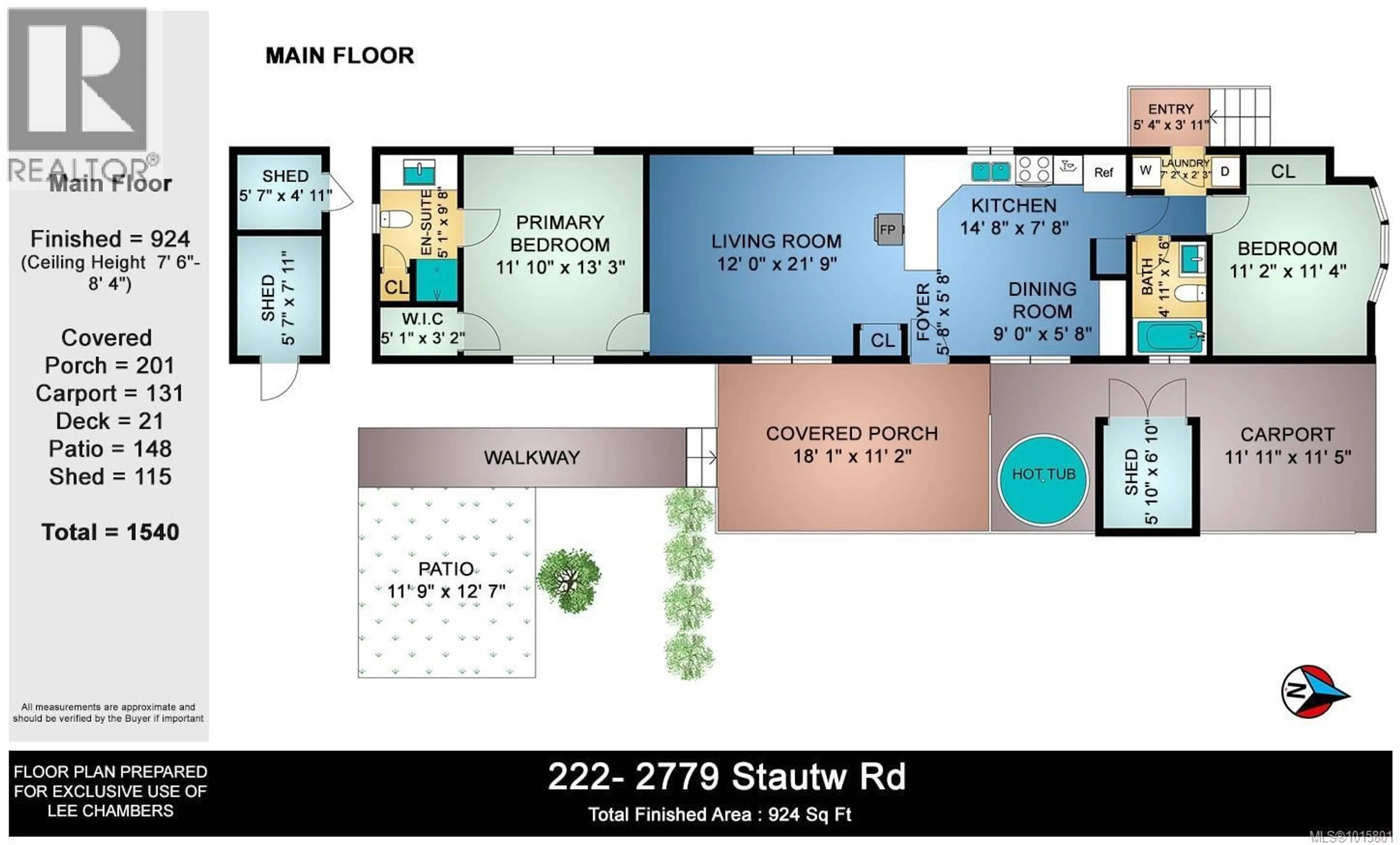 Floor plan for 222 - 2779 STAUTW ROAD, Central Saanich British Columbia V8M2C8