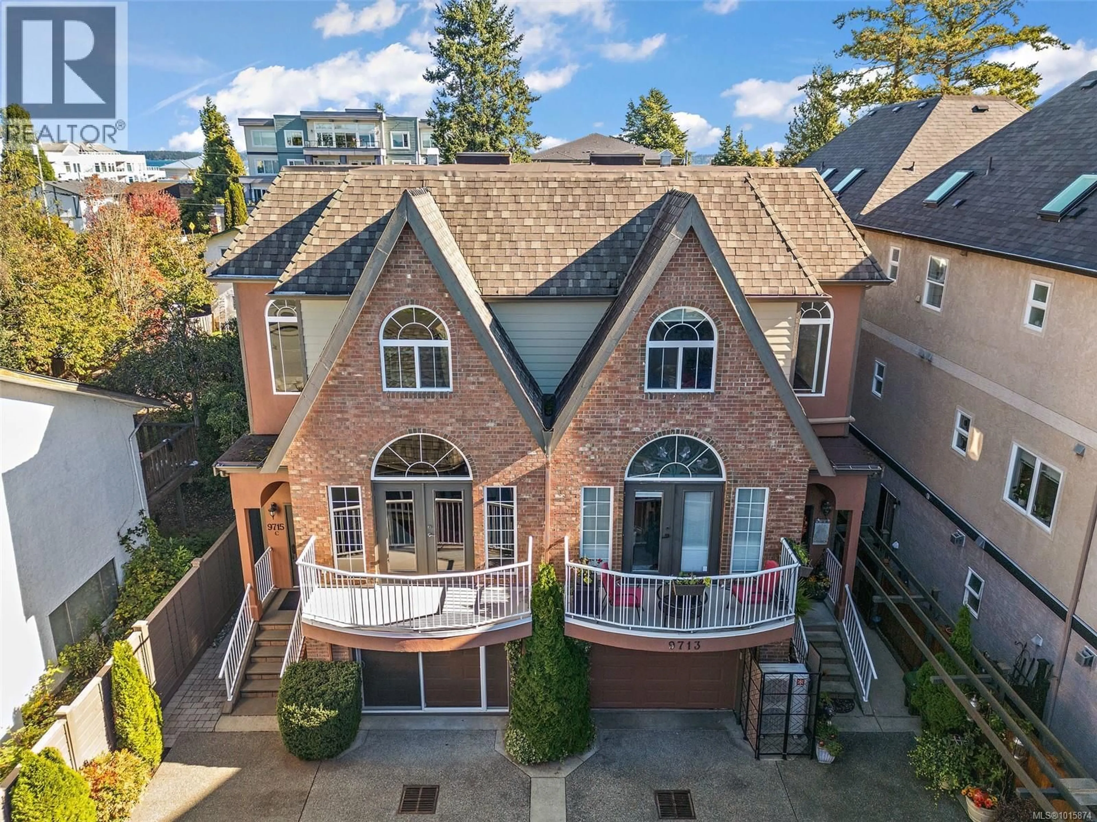 A pic from outside/outdoor area/front of a property/back of a property/a pic from drone, street for 9715 SECOND STREET, Sidney British Columbia V8L3C3