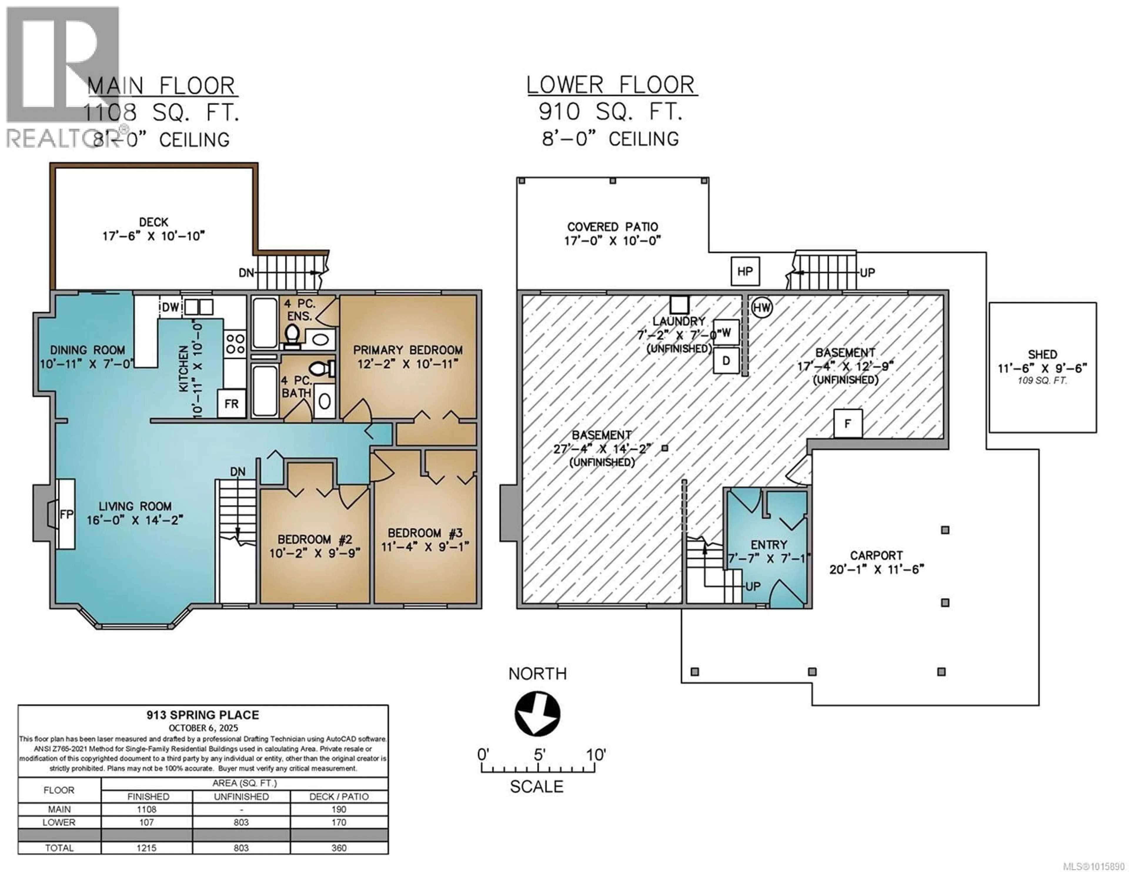 Floor plan for 913 SPRING PLACE, Nanaimo British Columbia V9R6C3