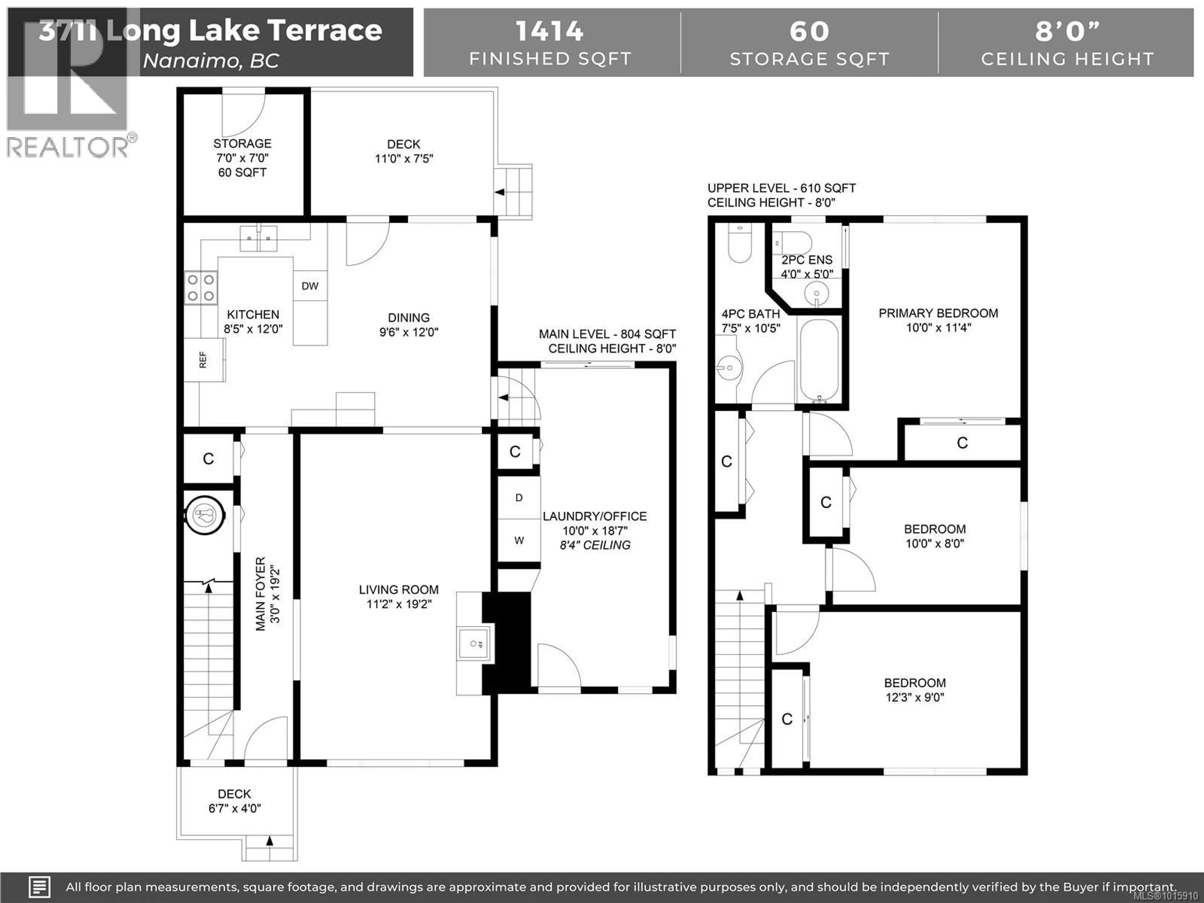 Floor plan for 3711 LONG LAKE TERRACE, Nanaimo British Columbia V9T2V2