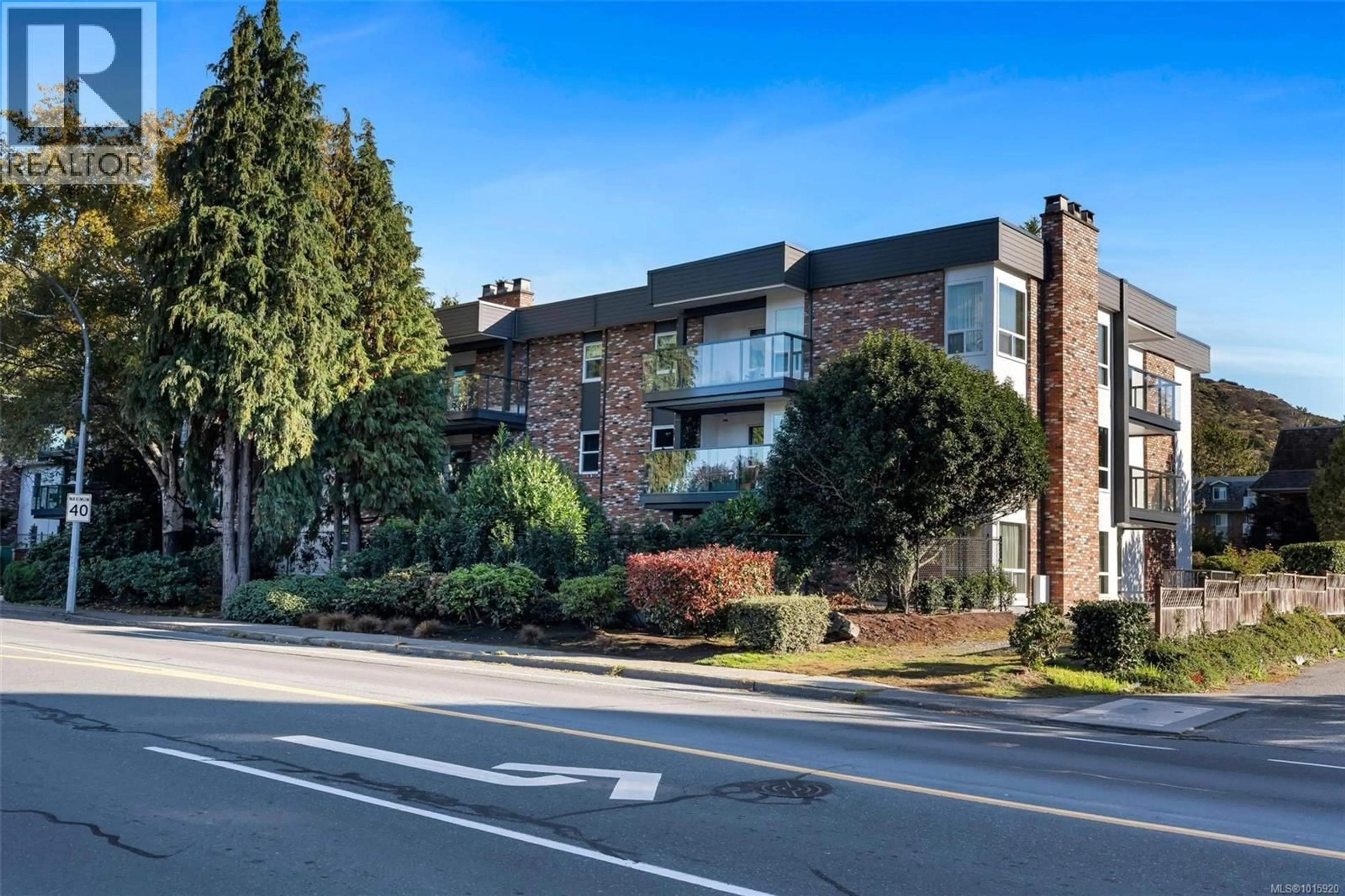 Home with brick exterior material, street for 206 - 1725 CEDAR HILL CROSS ROAD, Saanich British Columbia V8P2P8
