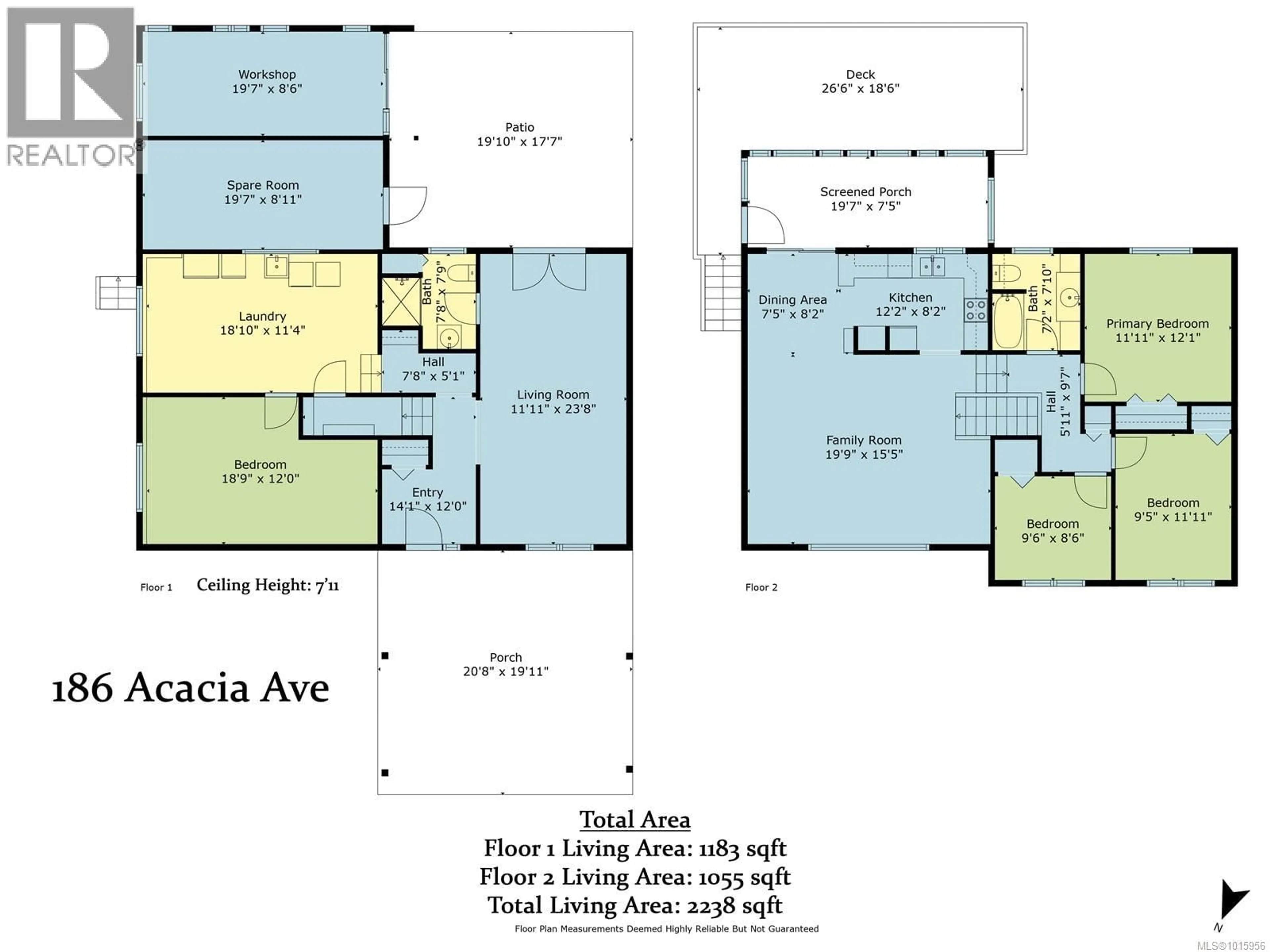Floor plan for 186 ACACIA AVENUE, Nanaimo British Columbia V9R3L5