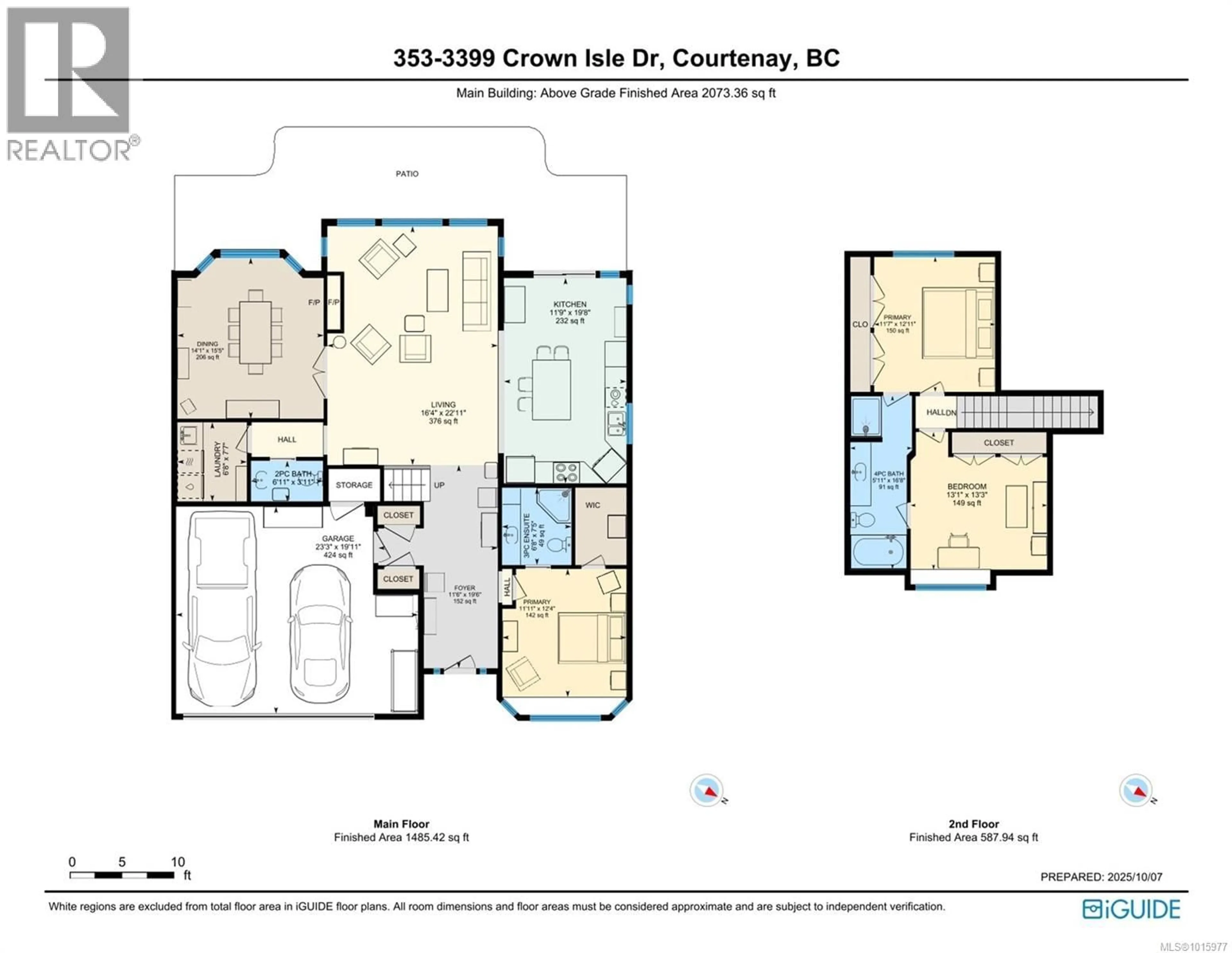 Floor plan for 353 - 3399 CROWN ISLE DRIVE, Courtenay British Columbia V9N9X7