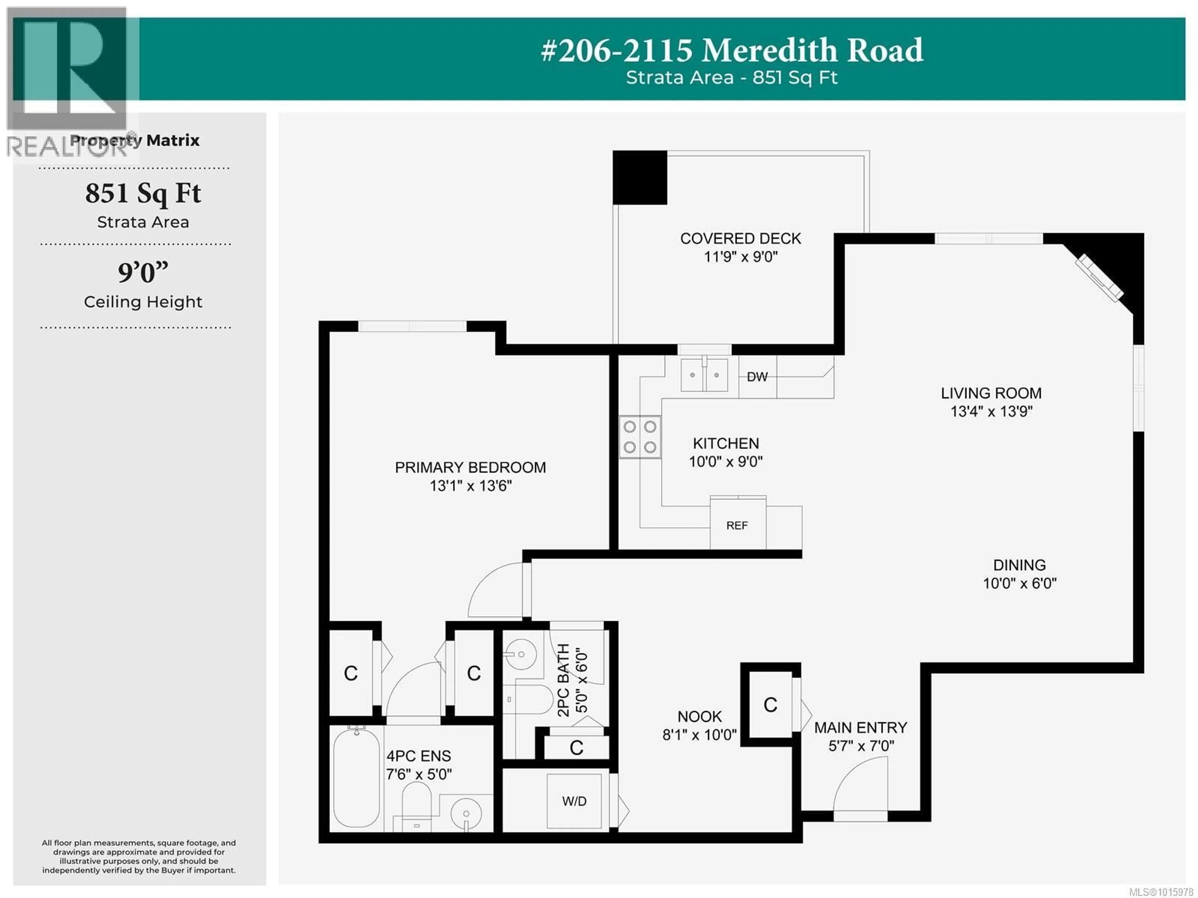 Floor plan for 206 - 2115 MEREDITH ROAD, Nanaimo British Columbia V9S2N2
