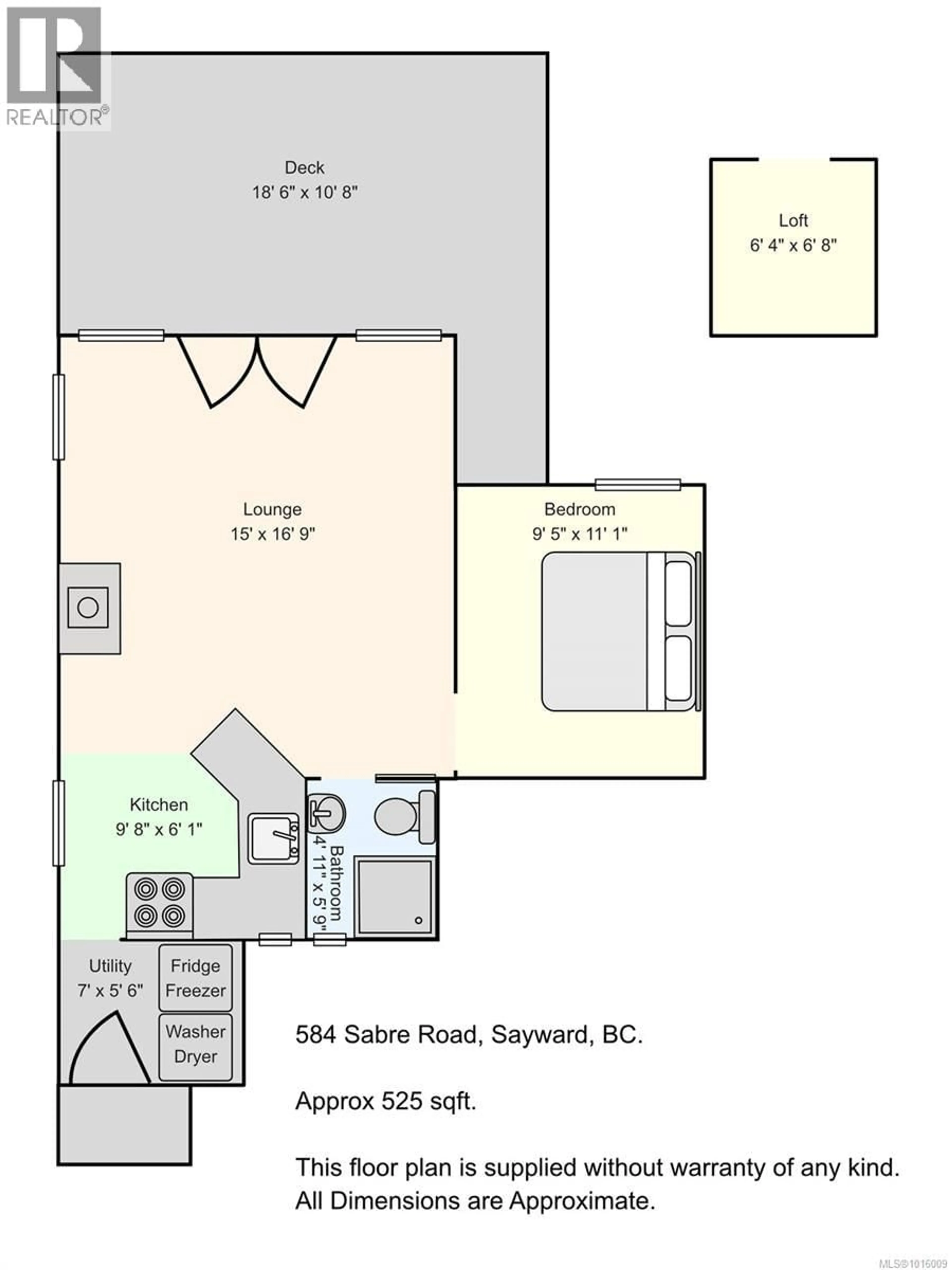 Floor plan for 584 SABRE ROAD, Sayward British Columbia V0P1R0