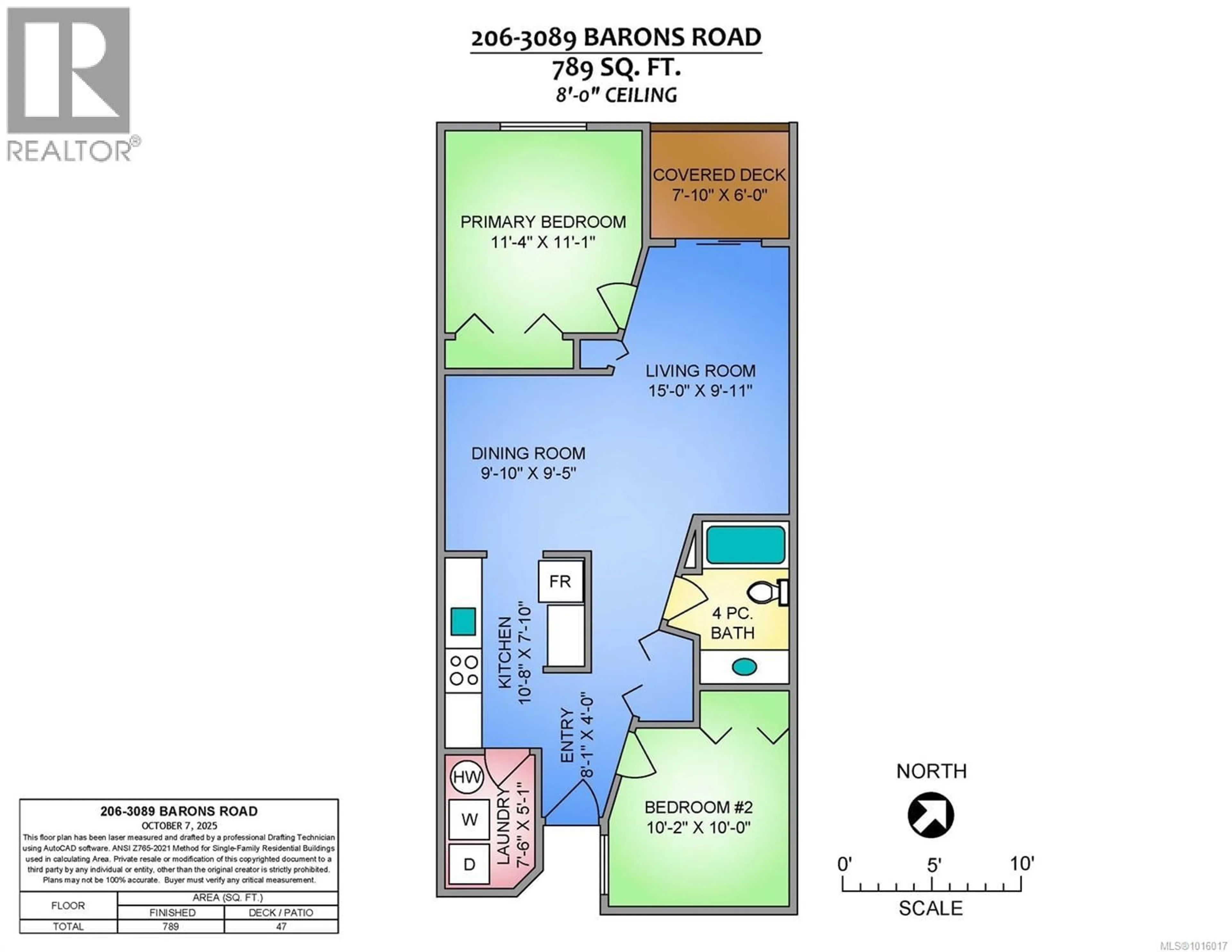 Floor plan for 206 - 3089 BARONS ROAD, Nanaimo British Columbia V9T3Y6