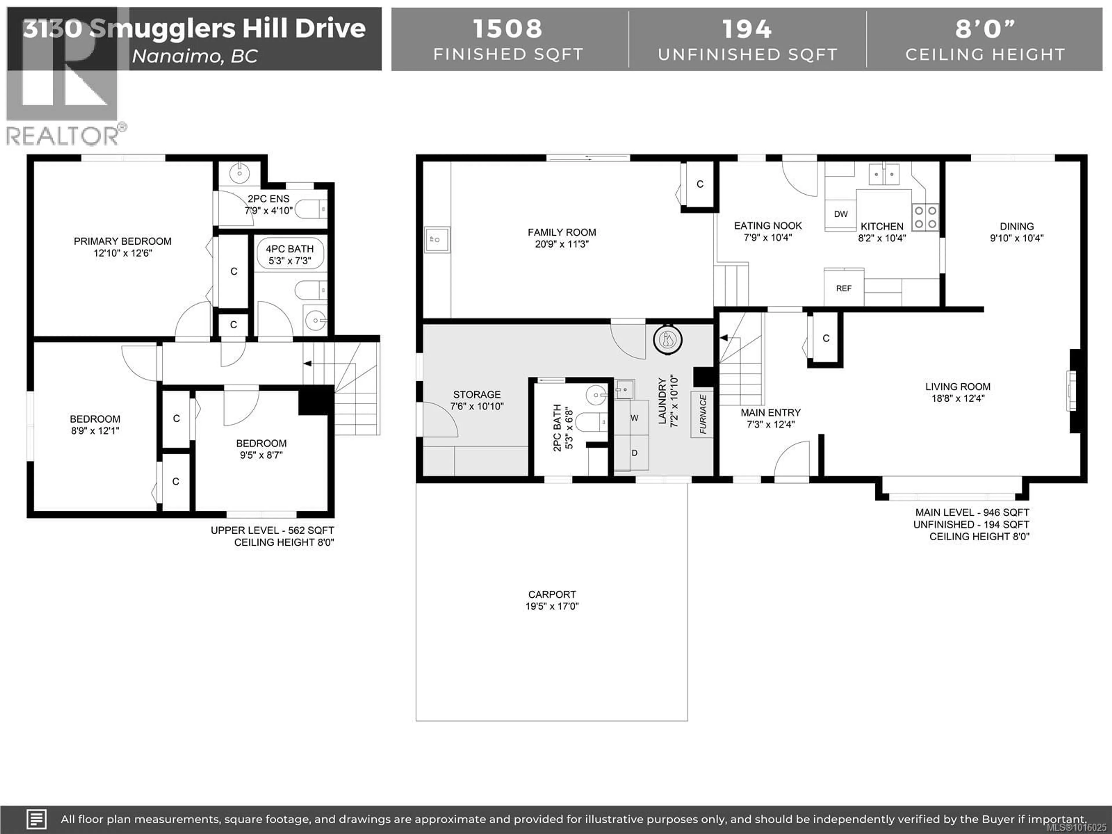 Floor plan for 3130 SMUGGLERS HILL DRIVE, Nanaimo British Columbia V9T1H8