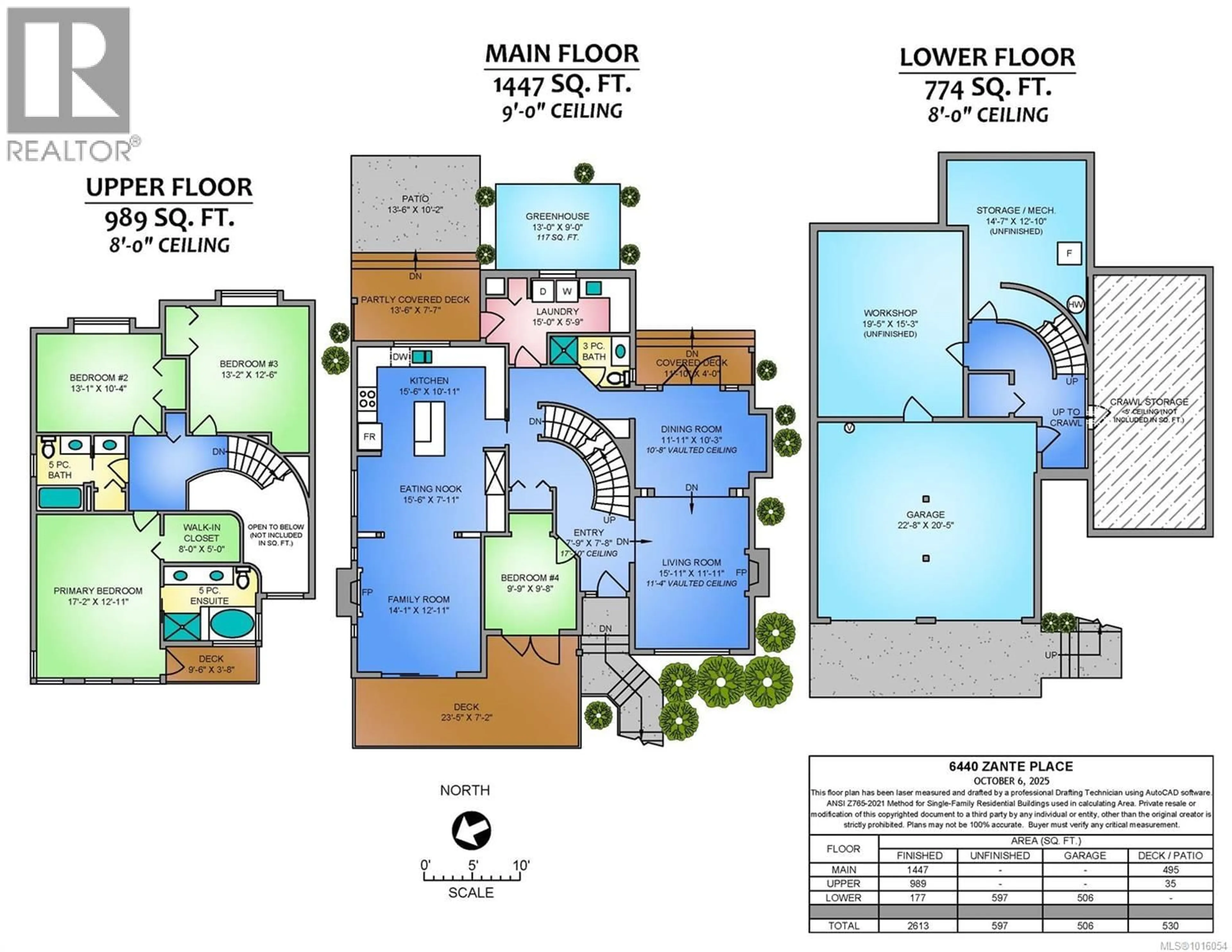 Floor plan for 6440 ZANTE PLACE, Nanaimo British Columbia V9V1P2