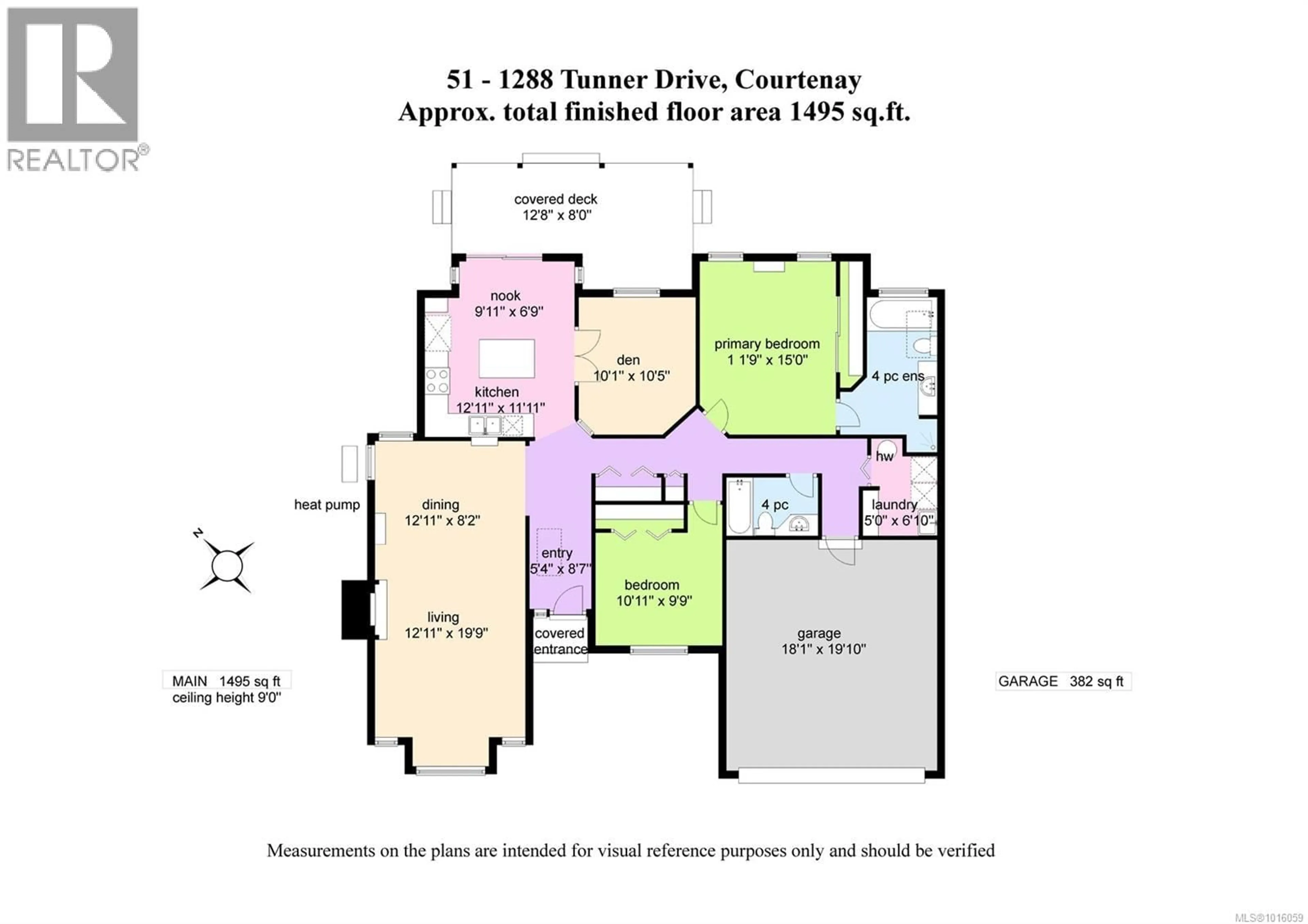 Floor plan for 51 - 1288 TUNNER DRIVE, Courtenay British Columbia V9N8S2