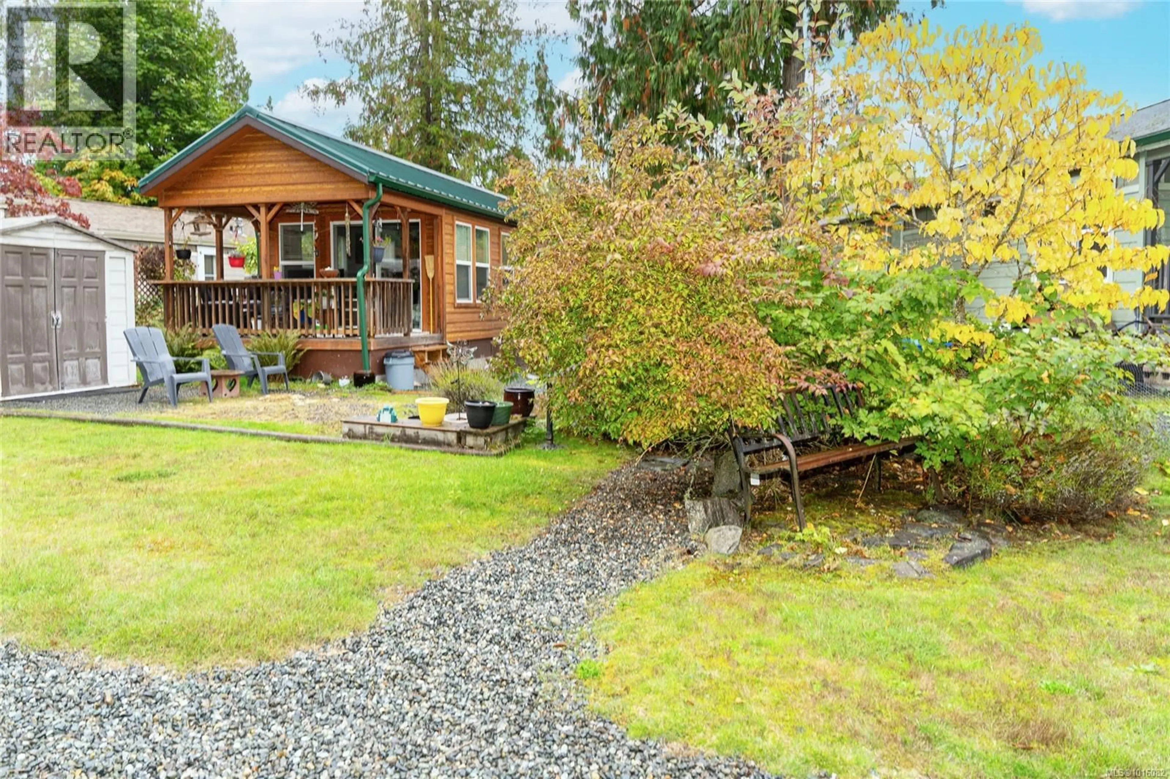 A pic from outside/outdoor area/front of a property/back of a property/a pic from drone, water/lake/river/ocean view for 350 - 3042 RIVER ROAD, Chemainus British Columbia V0R1K3