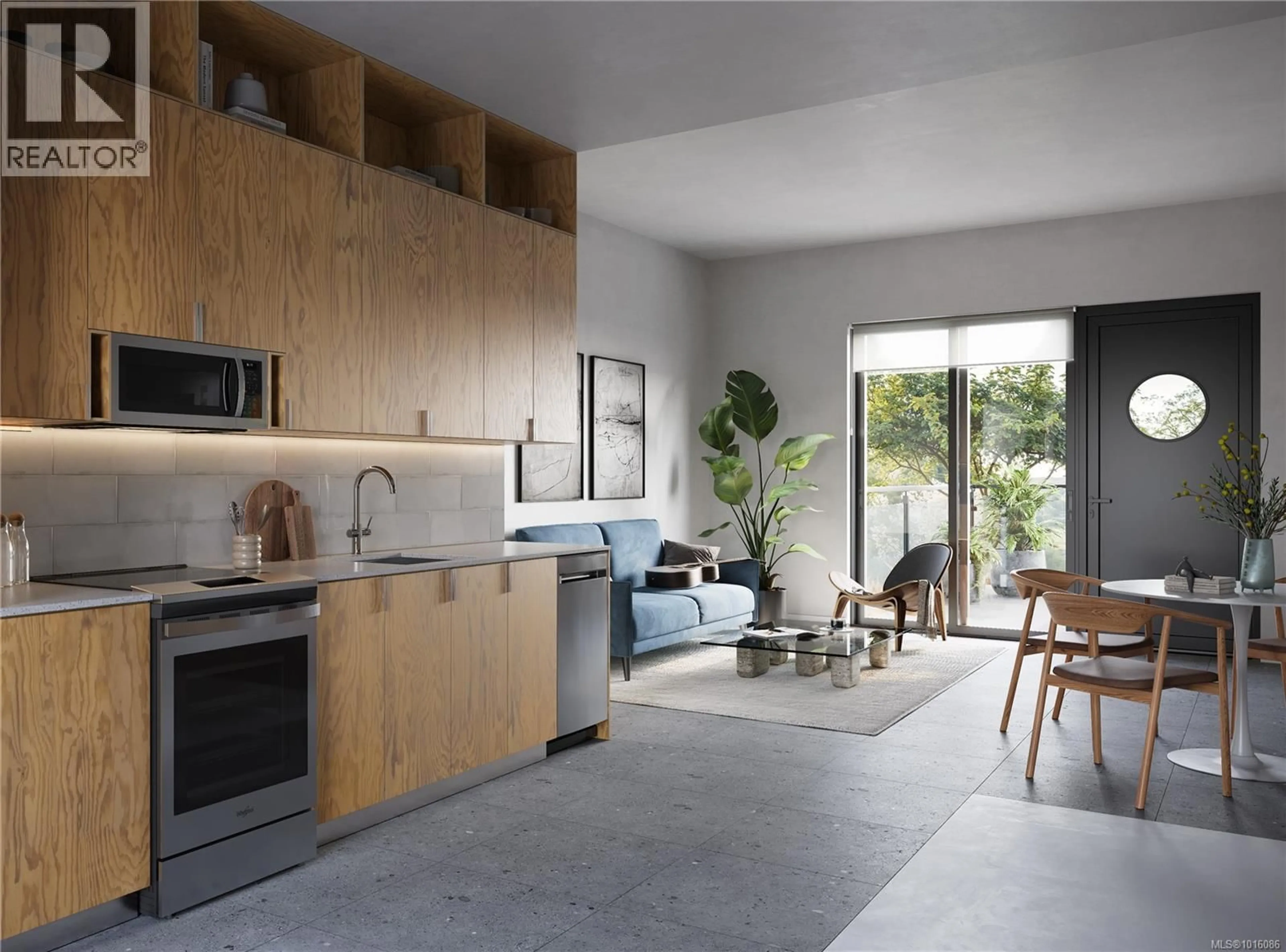 Open concept kitchen, cement floor for 565 CAMPBELL STREET, Tofino British Columbia V0R2Z0
