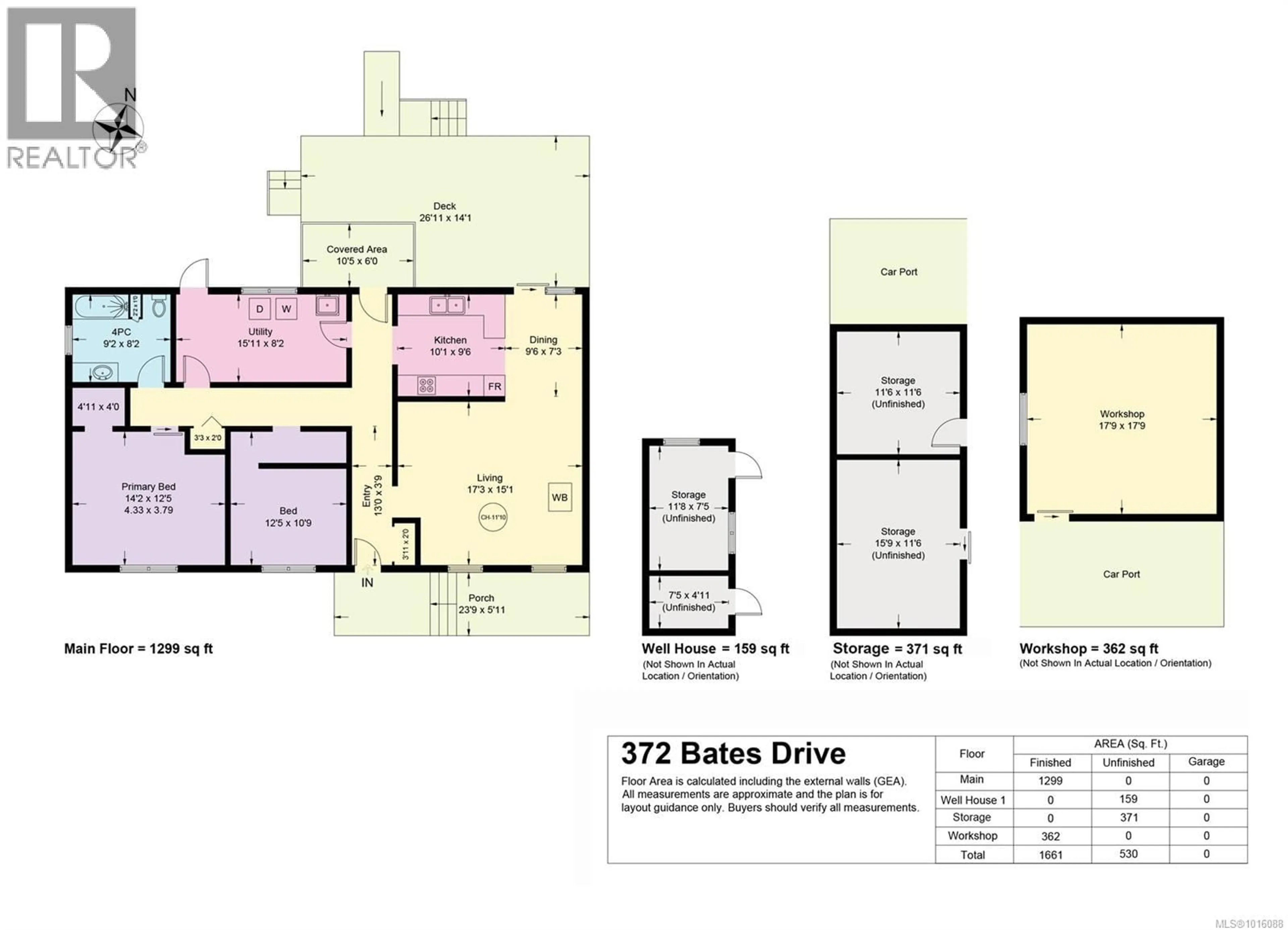Floor plan for 372 BATES DRIVE, Fanny Bay British Columbia V0R1W0