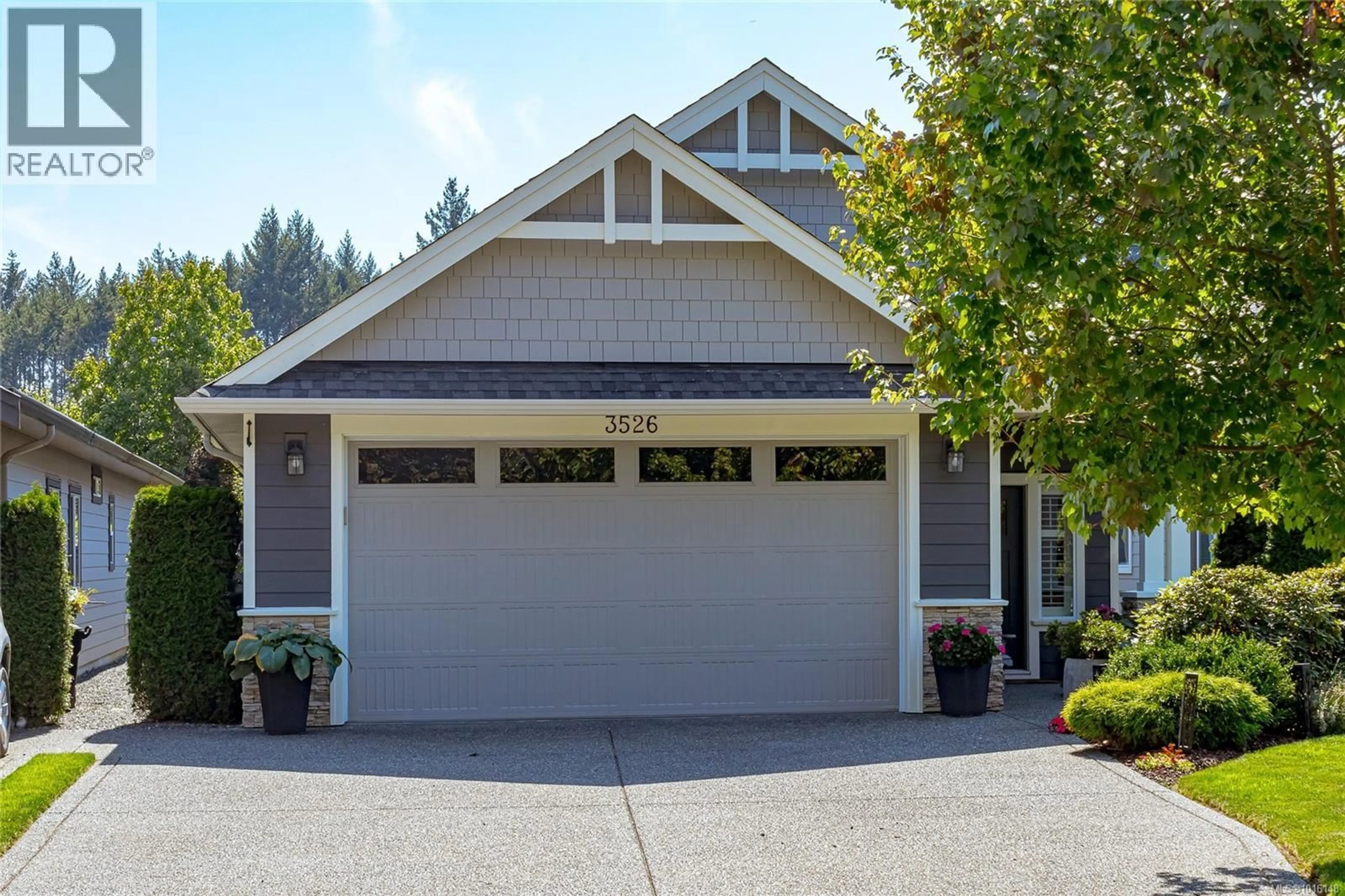 Home with vinyl exterior material, street for 3526 LUXTON ROAD, Langford British Columbia V9C0K6