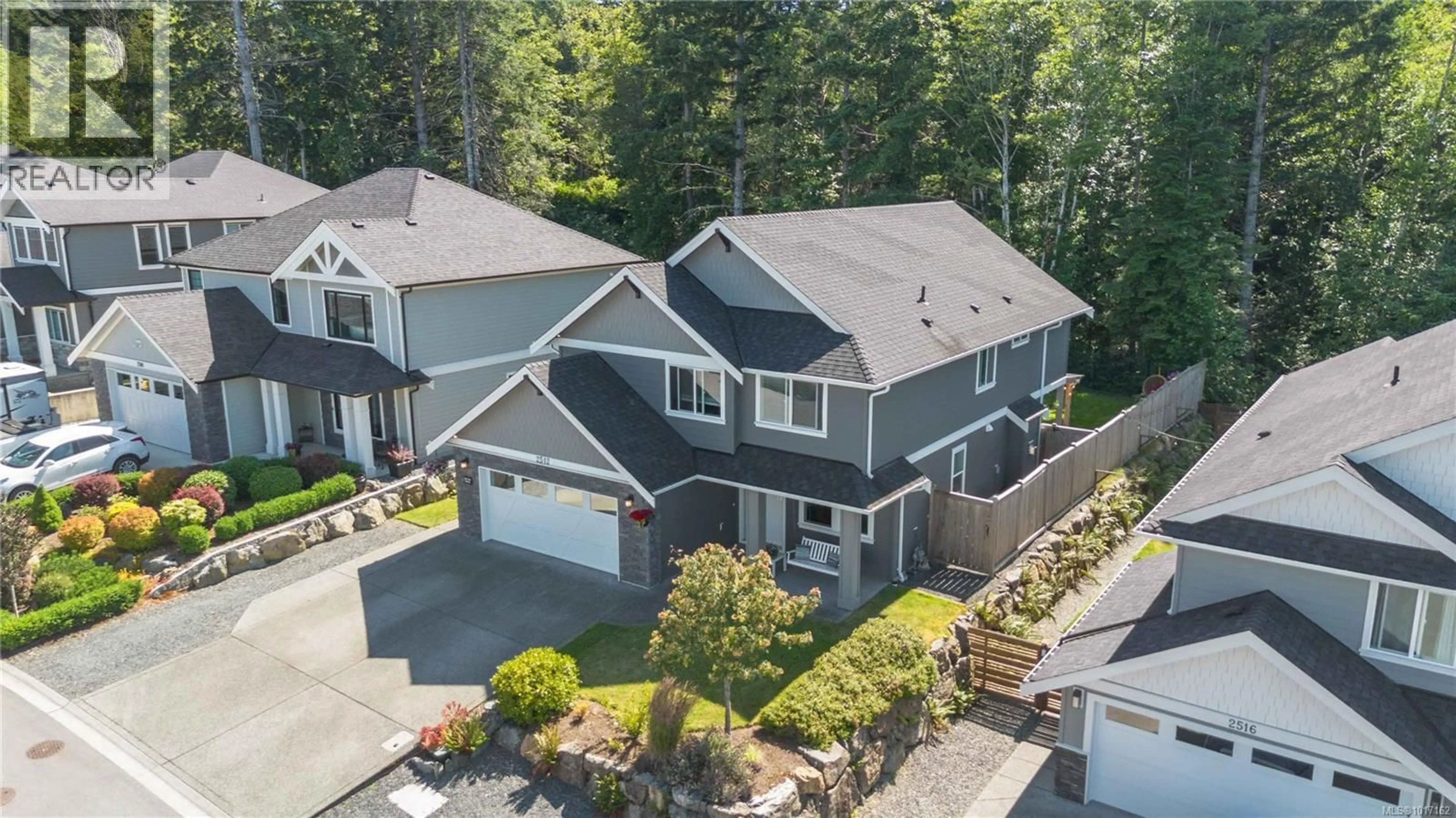 A pic from outside/outdoor area/front of a property/back of a property/a pic from drone, street for 2512 WEST TRAIL COURT, Sooke British Columbia V9Z1P3