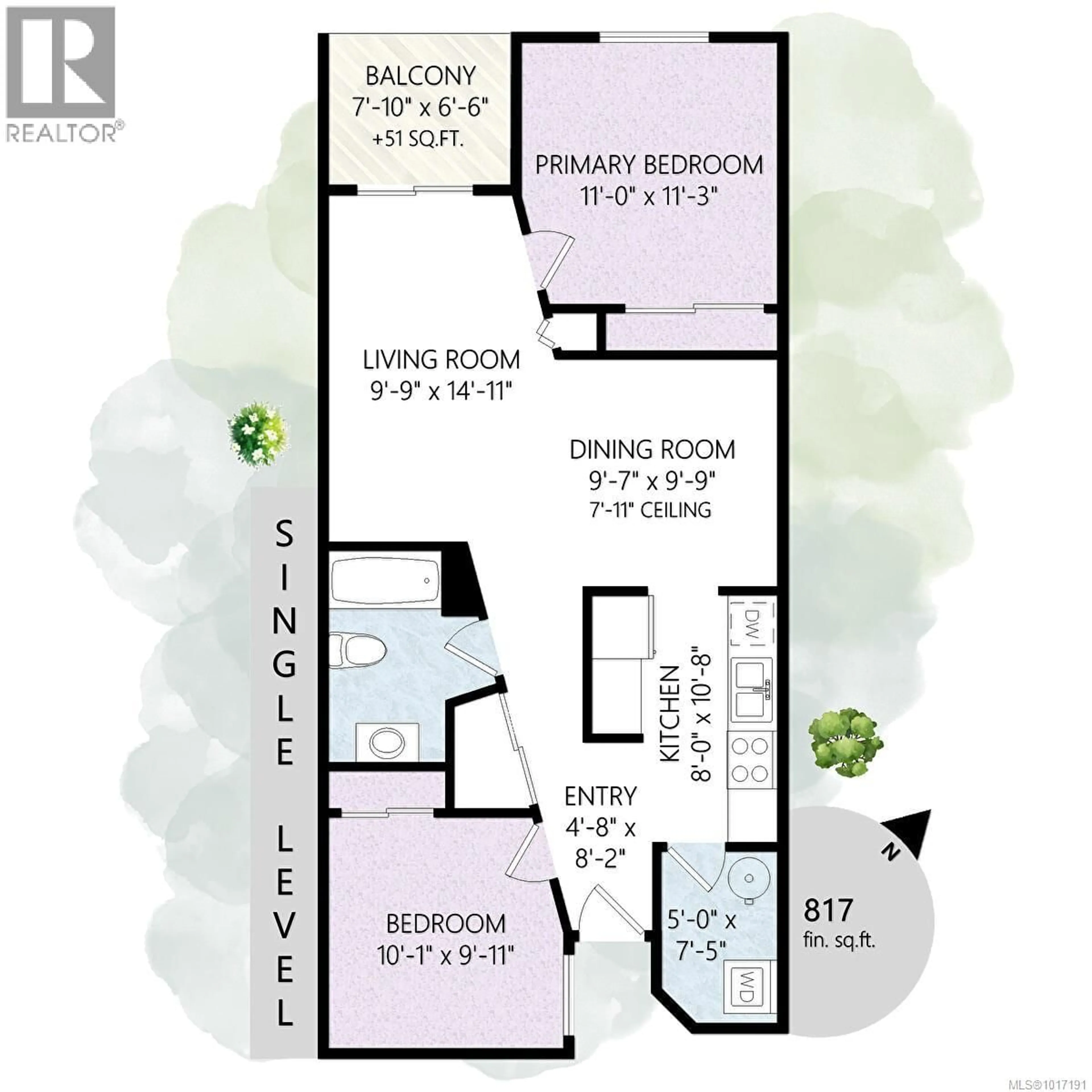 Floor plan for 203 - 3087 BARONS ROAD, Nanaimo British Columbia V9T3Y8